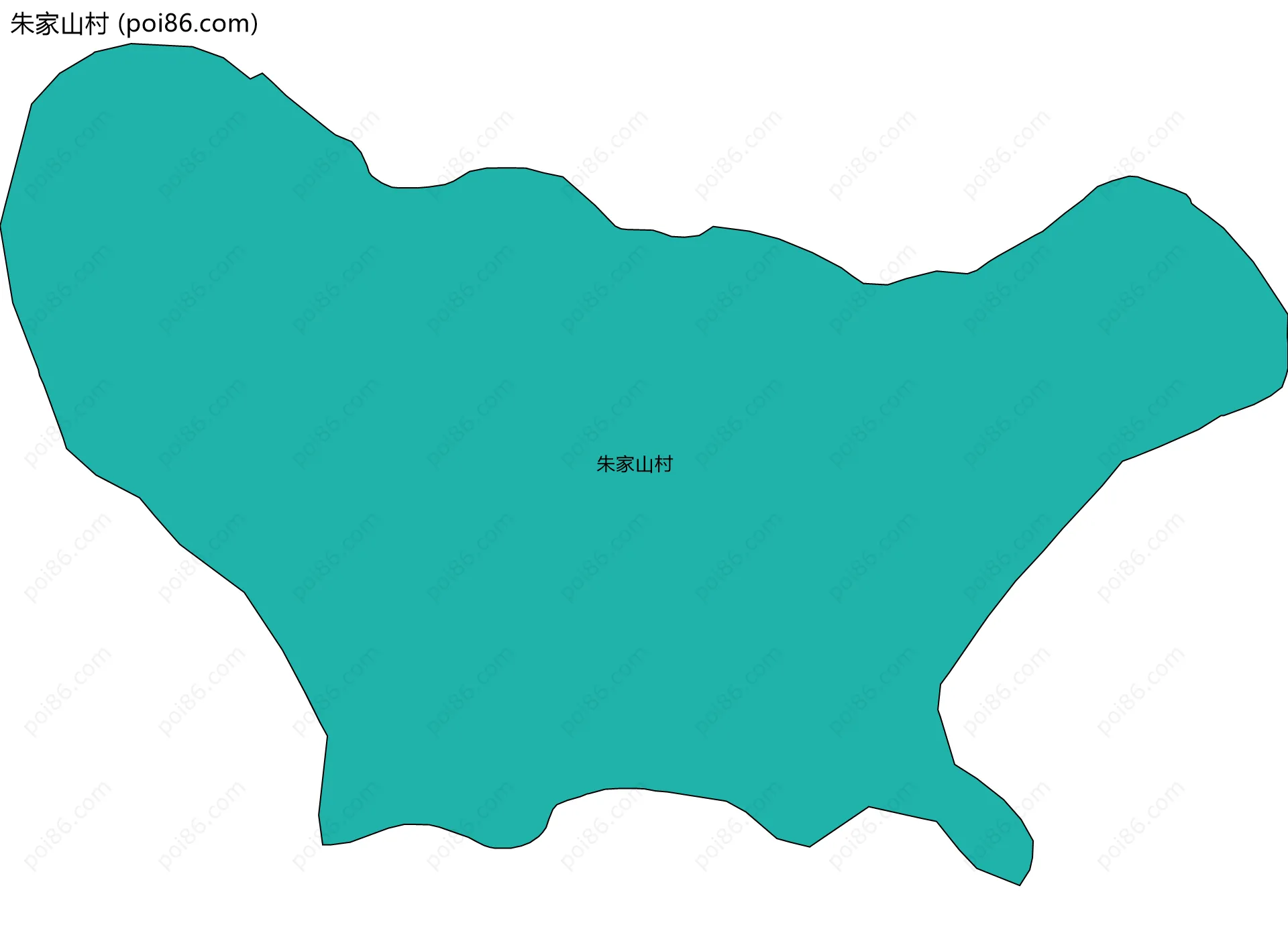 朱家山村边界地图