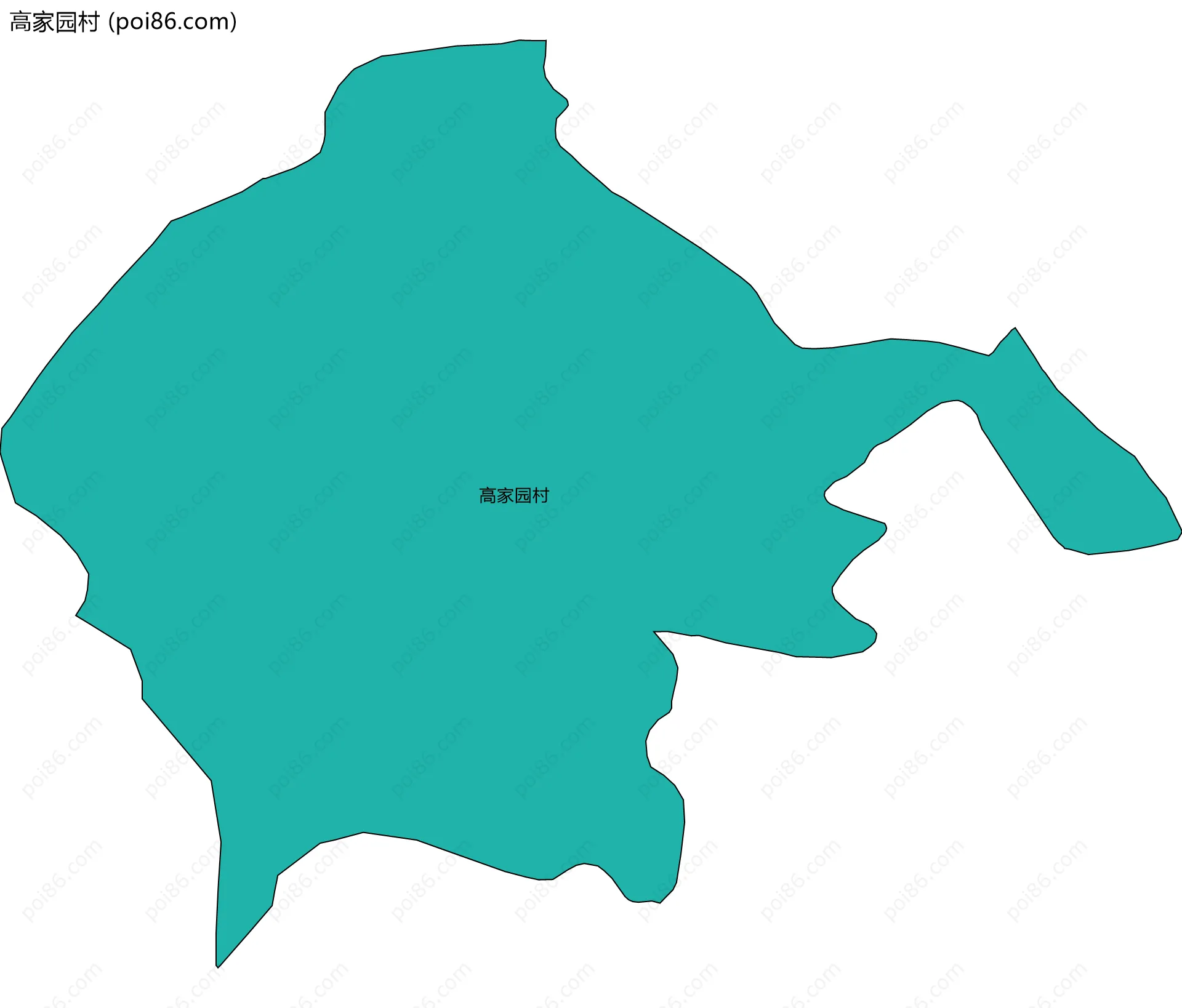 高家园村边界地图