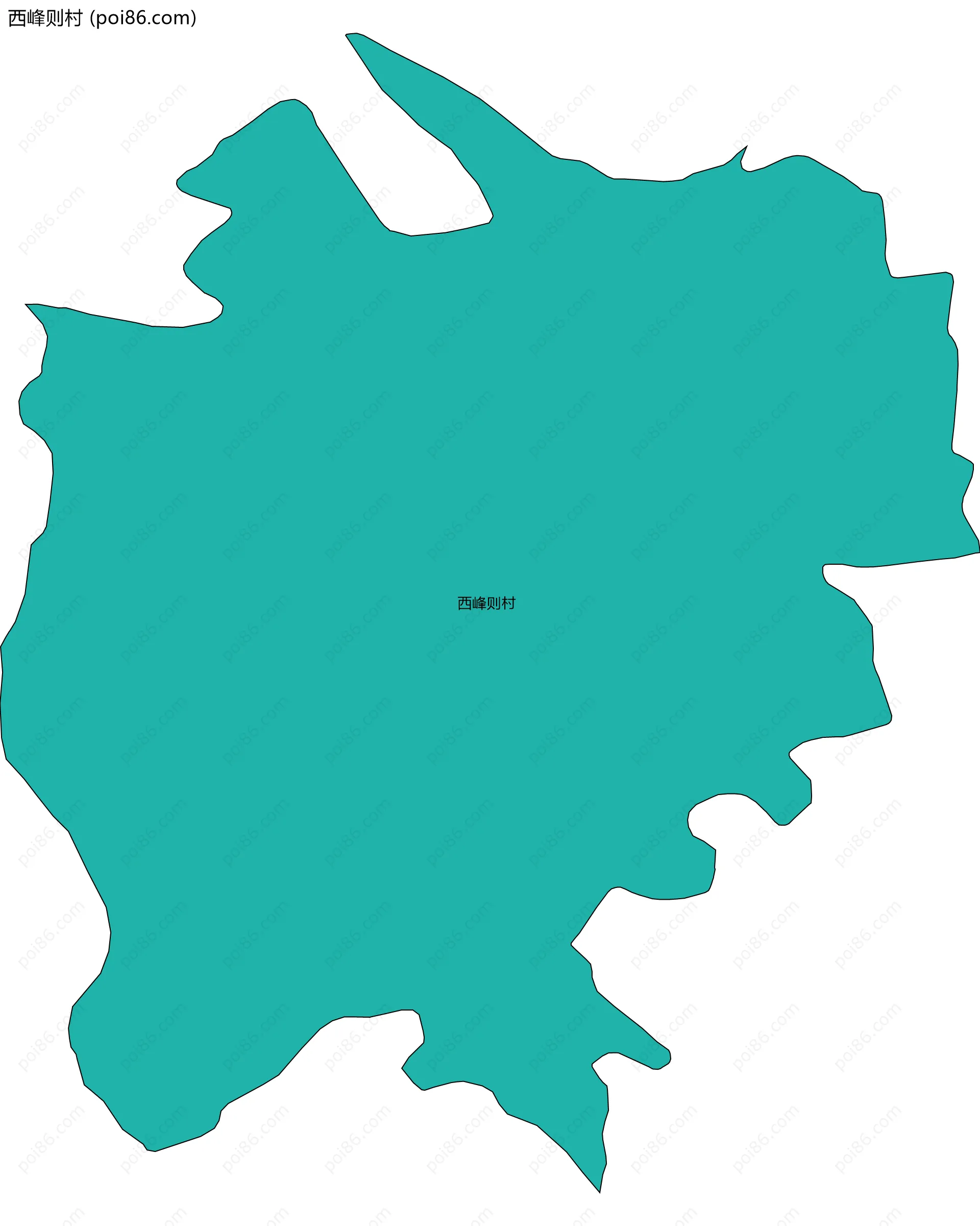 西峰则村边界地图