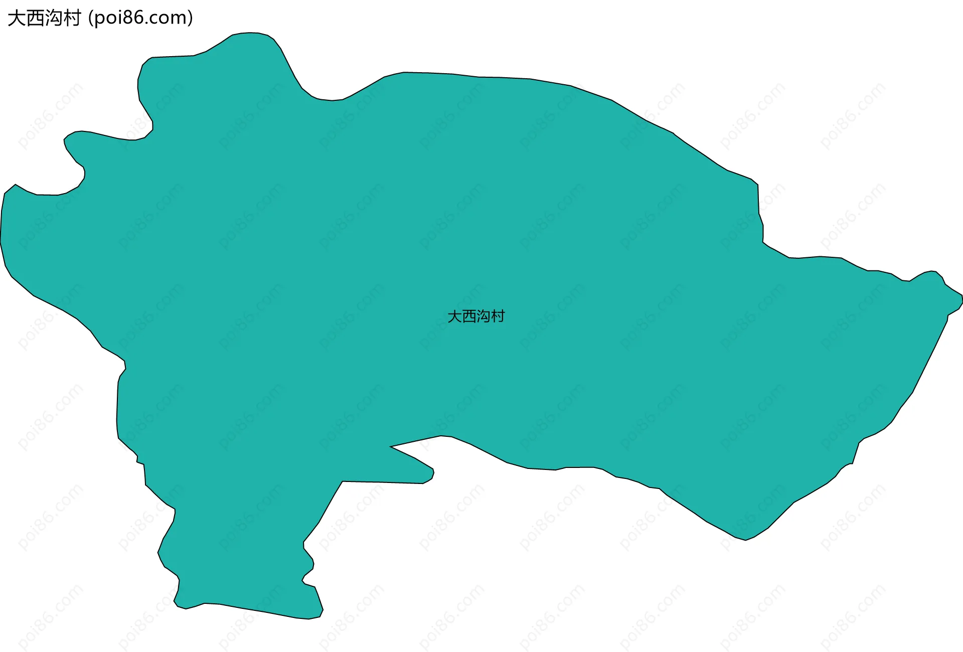大西沟村边界地图