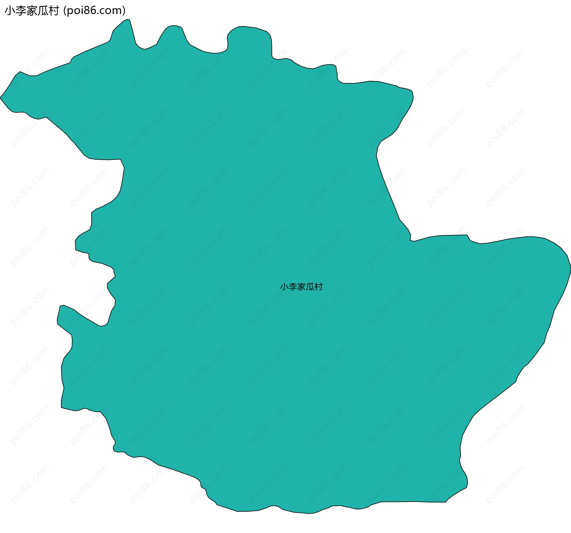 小李家瓜村边界地图