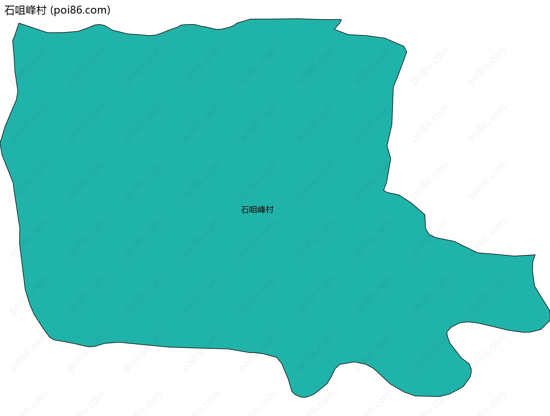 石咀峰村边界地图