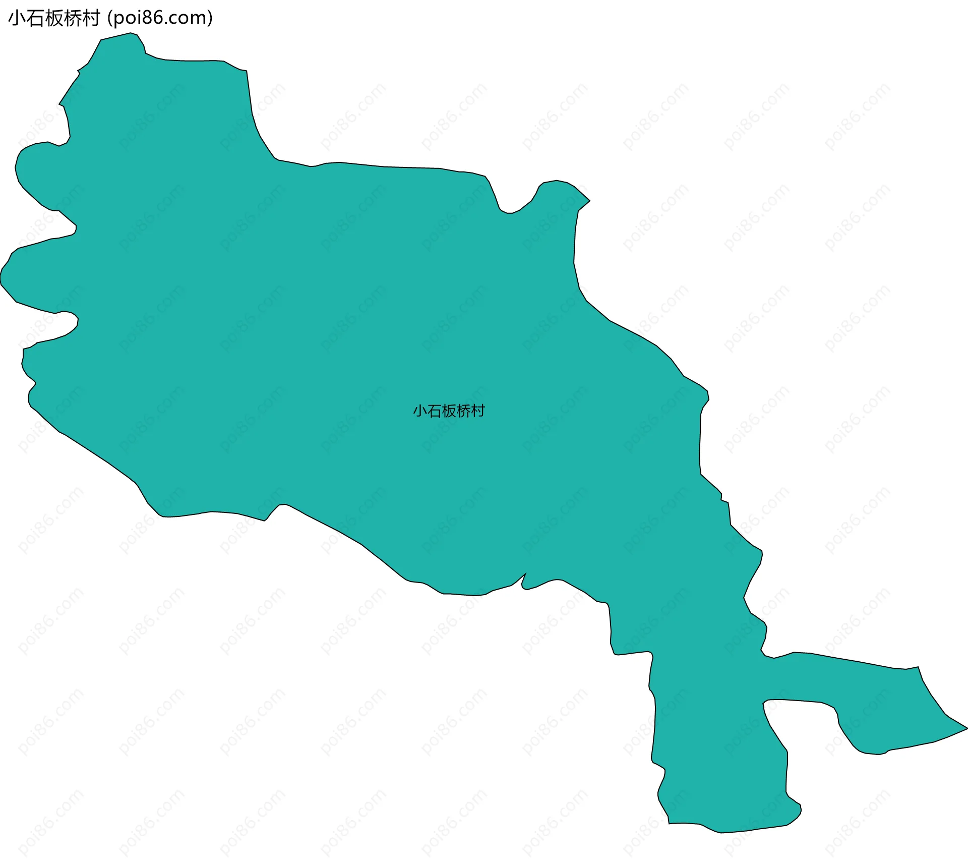 小石板桥村边界地图