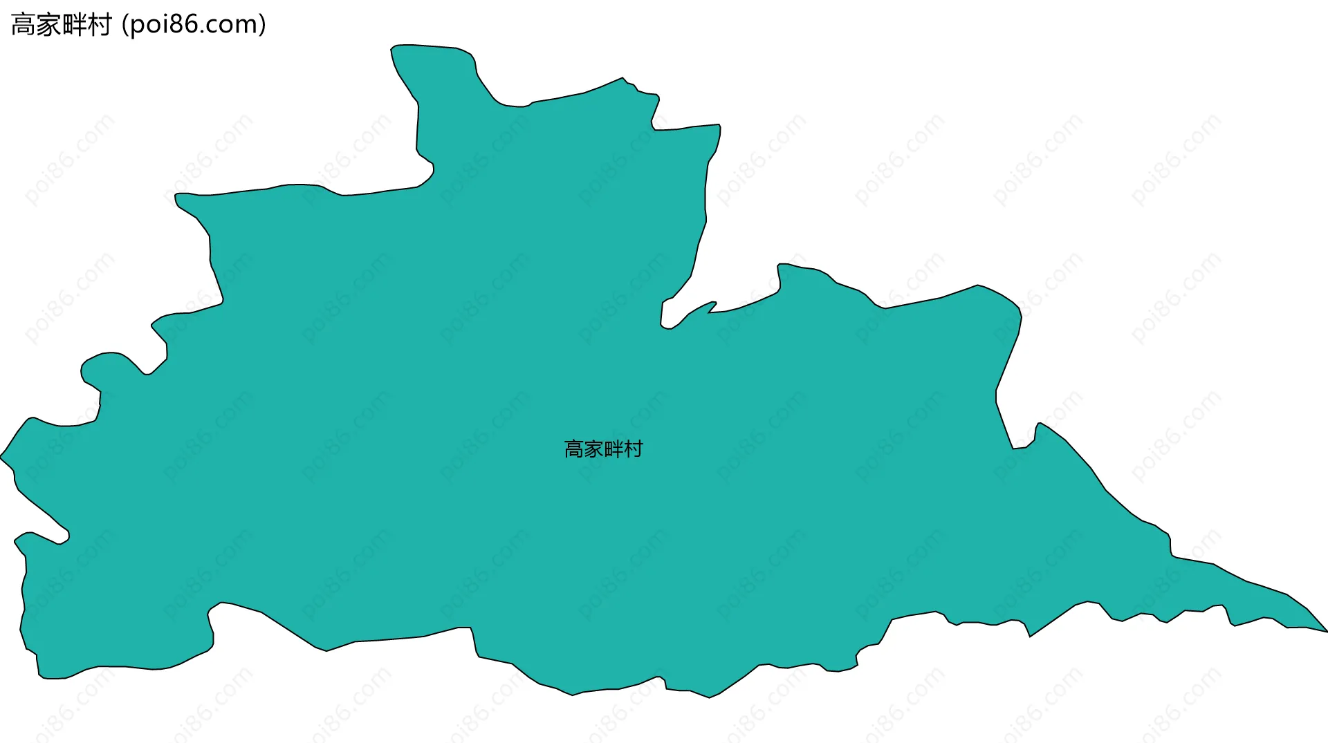 高家畔村边界地图