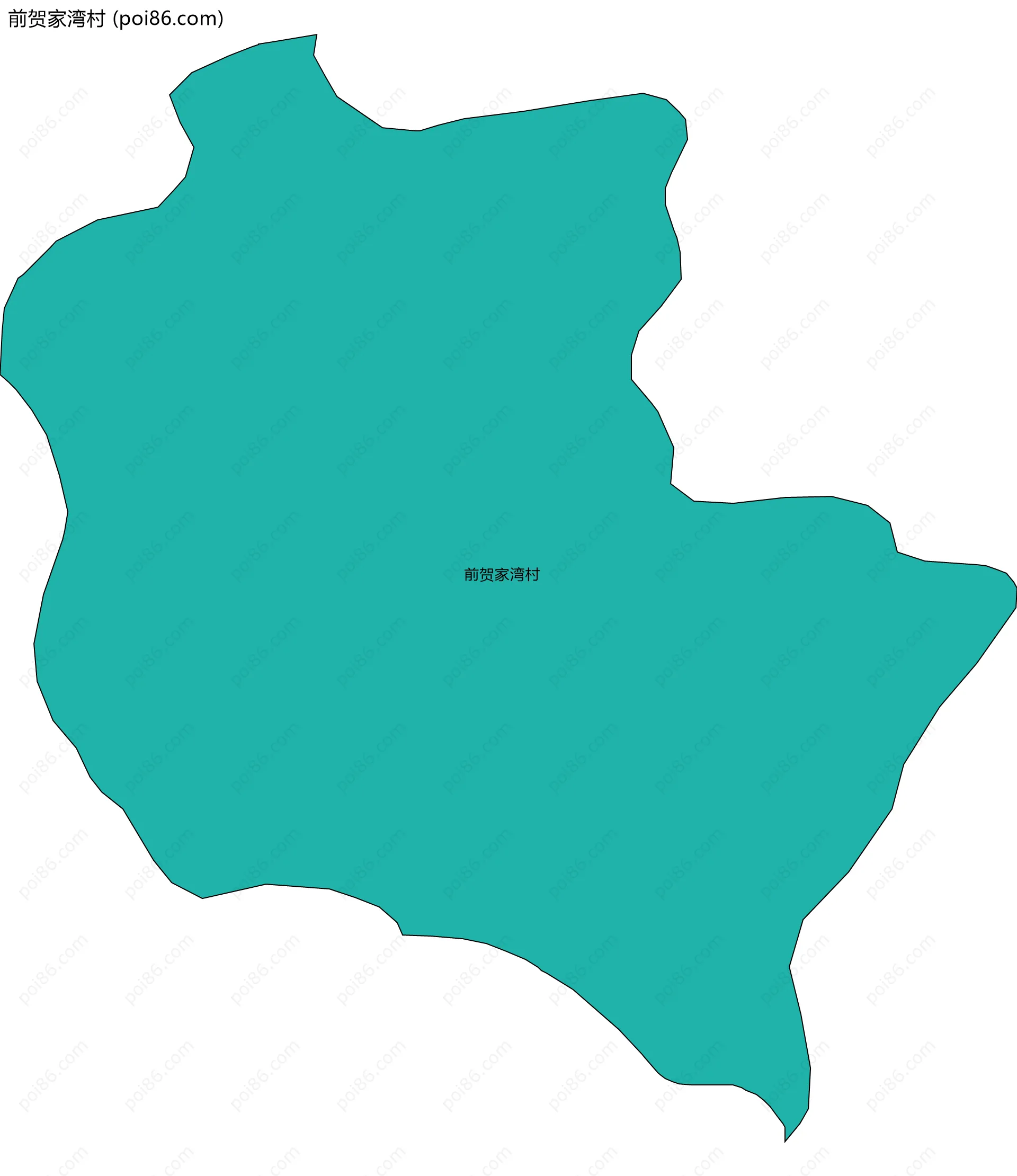 前贺家湾村边界地图