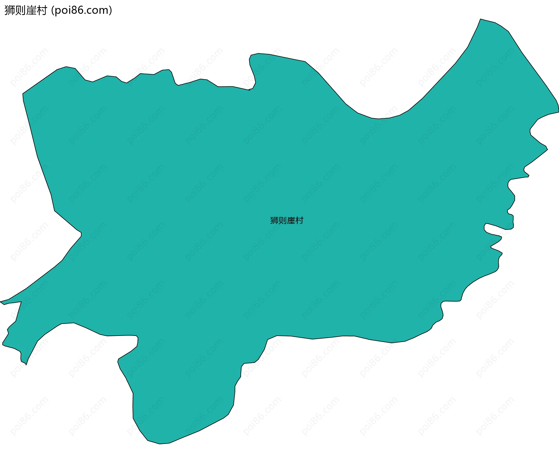 狮则崖村边界地图