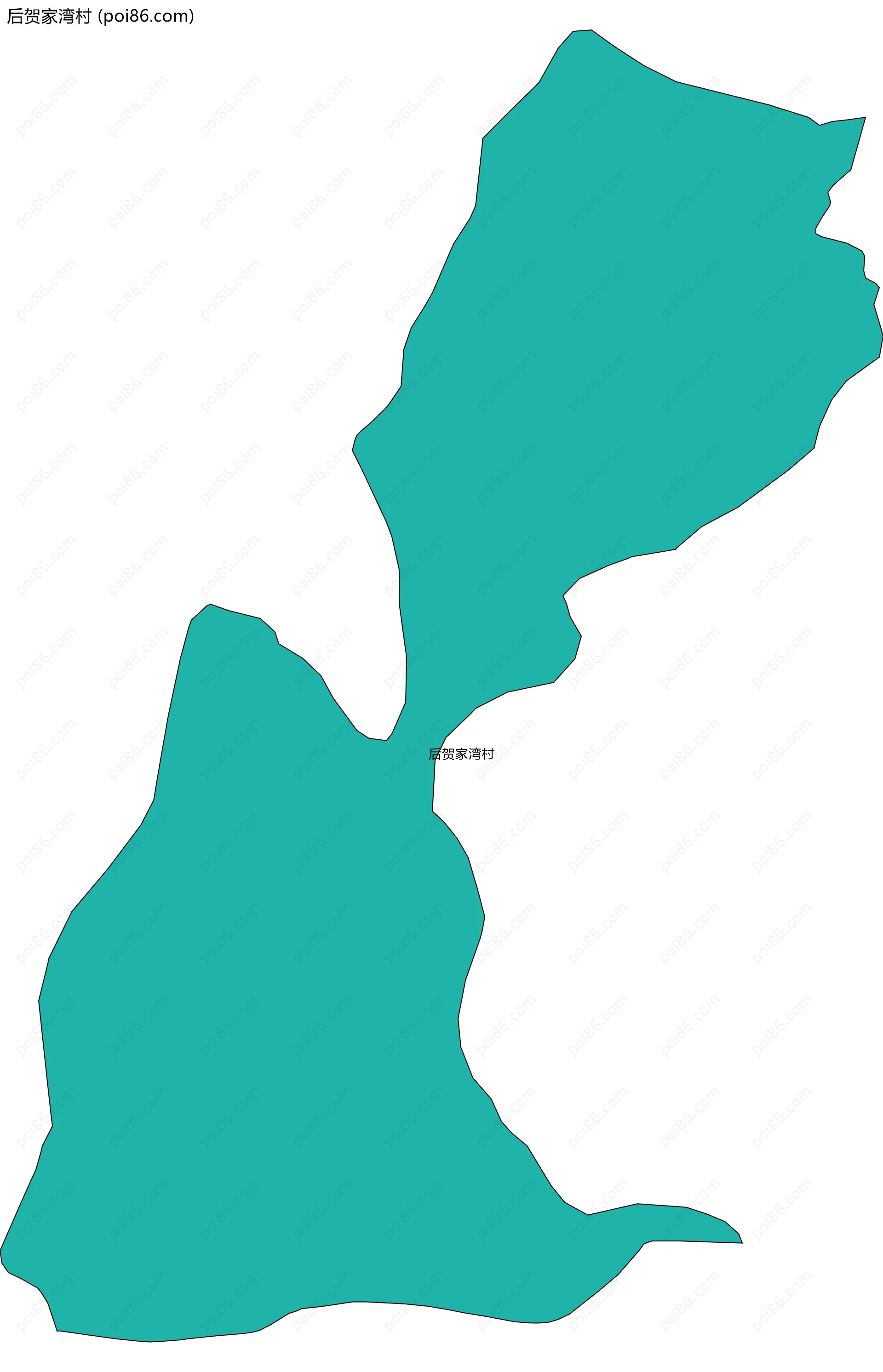 后贺家湾村边界地图