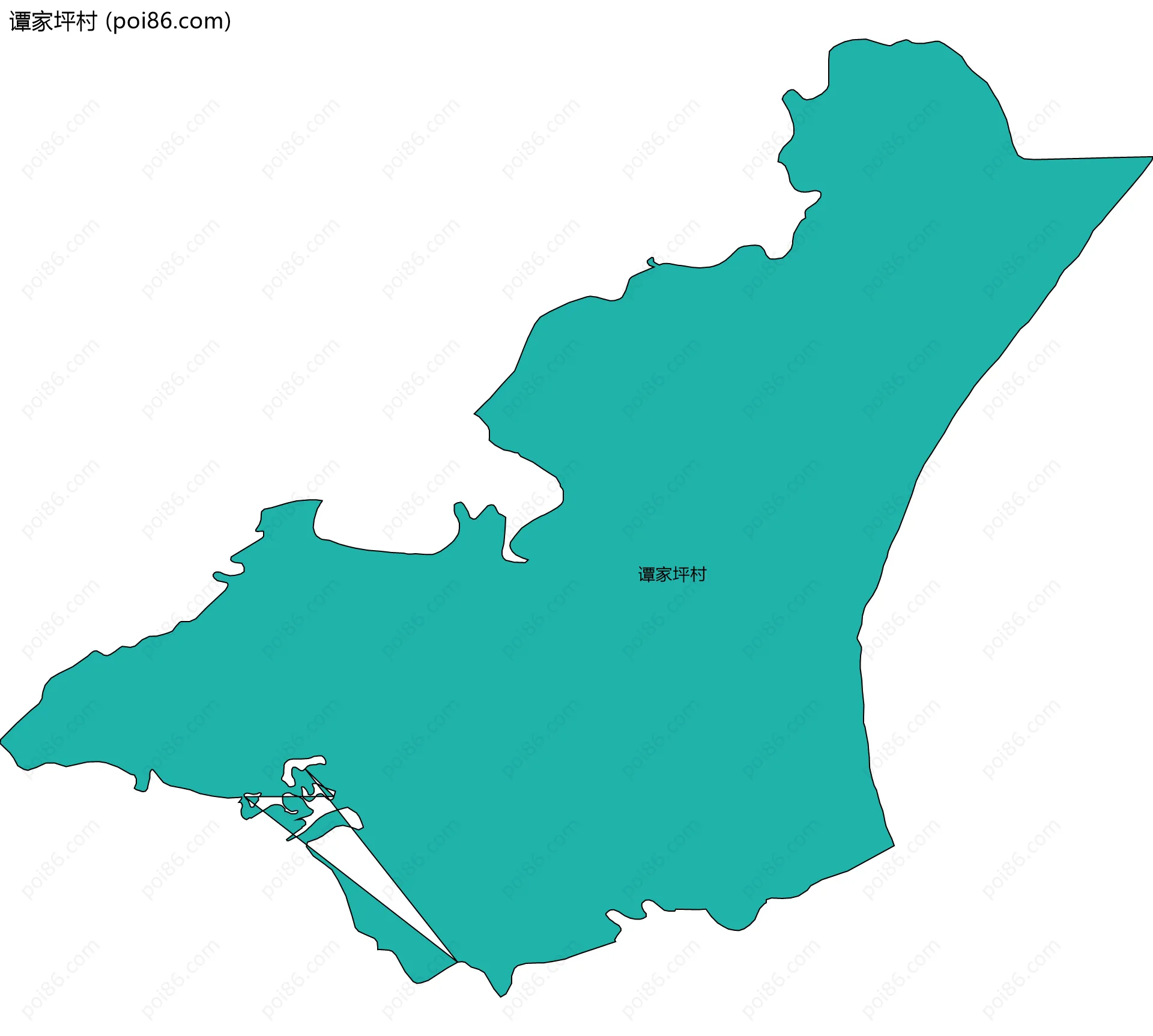 谭家坪村边界地图