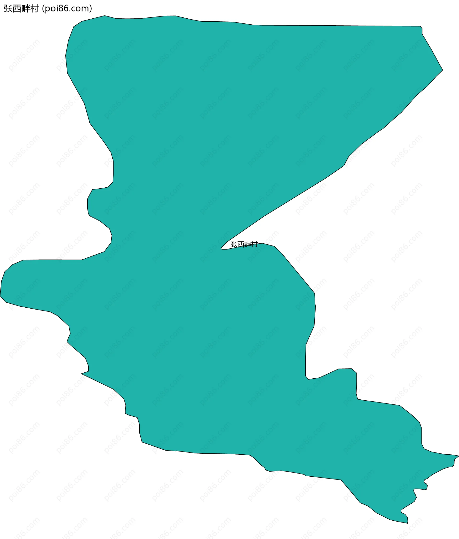 张西畔村边界地图
