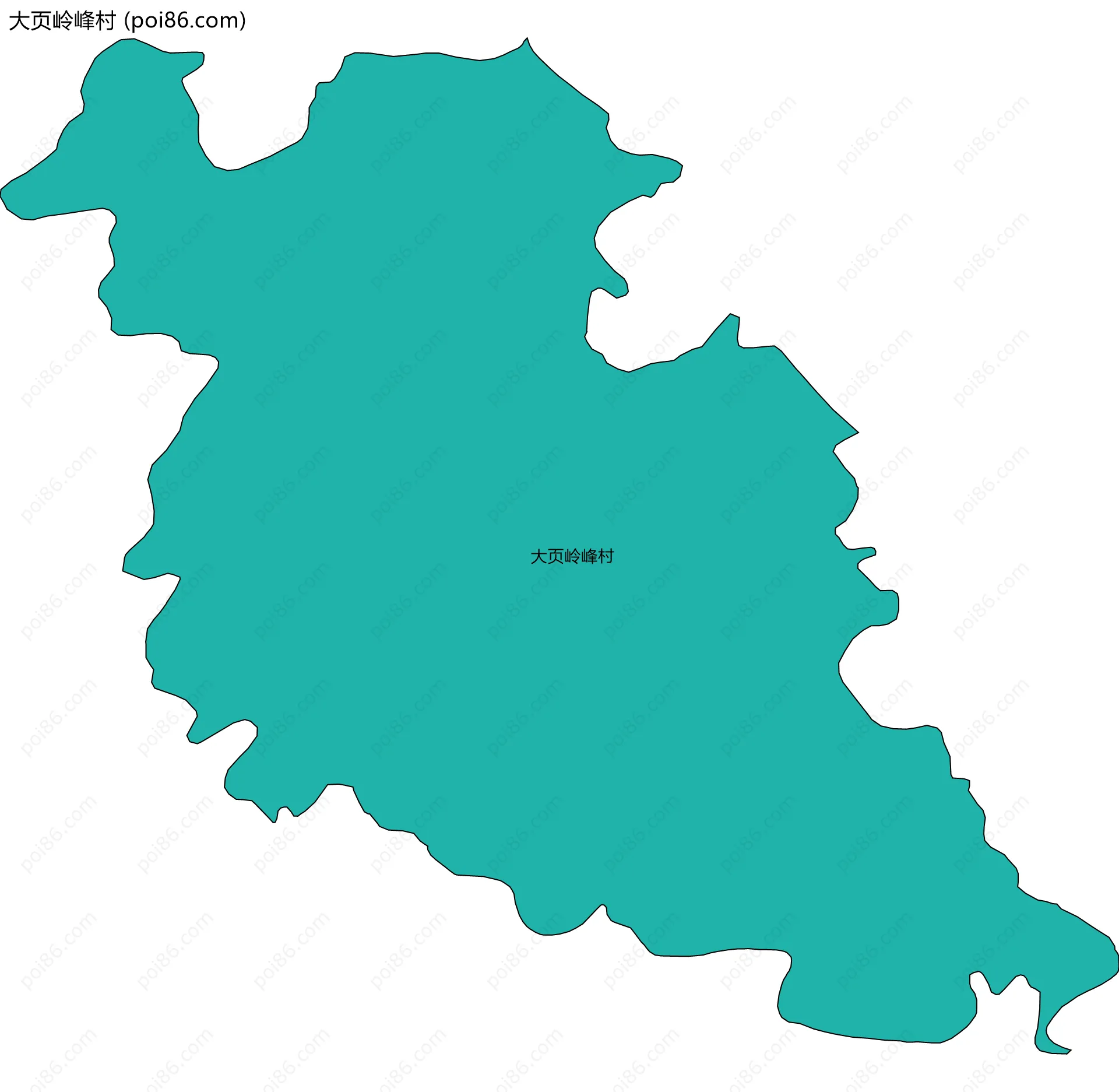 大页岭峰村边界地图