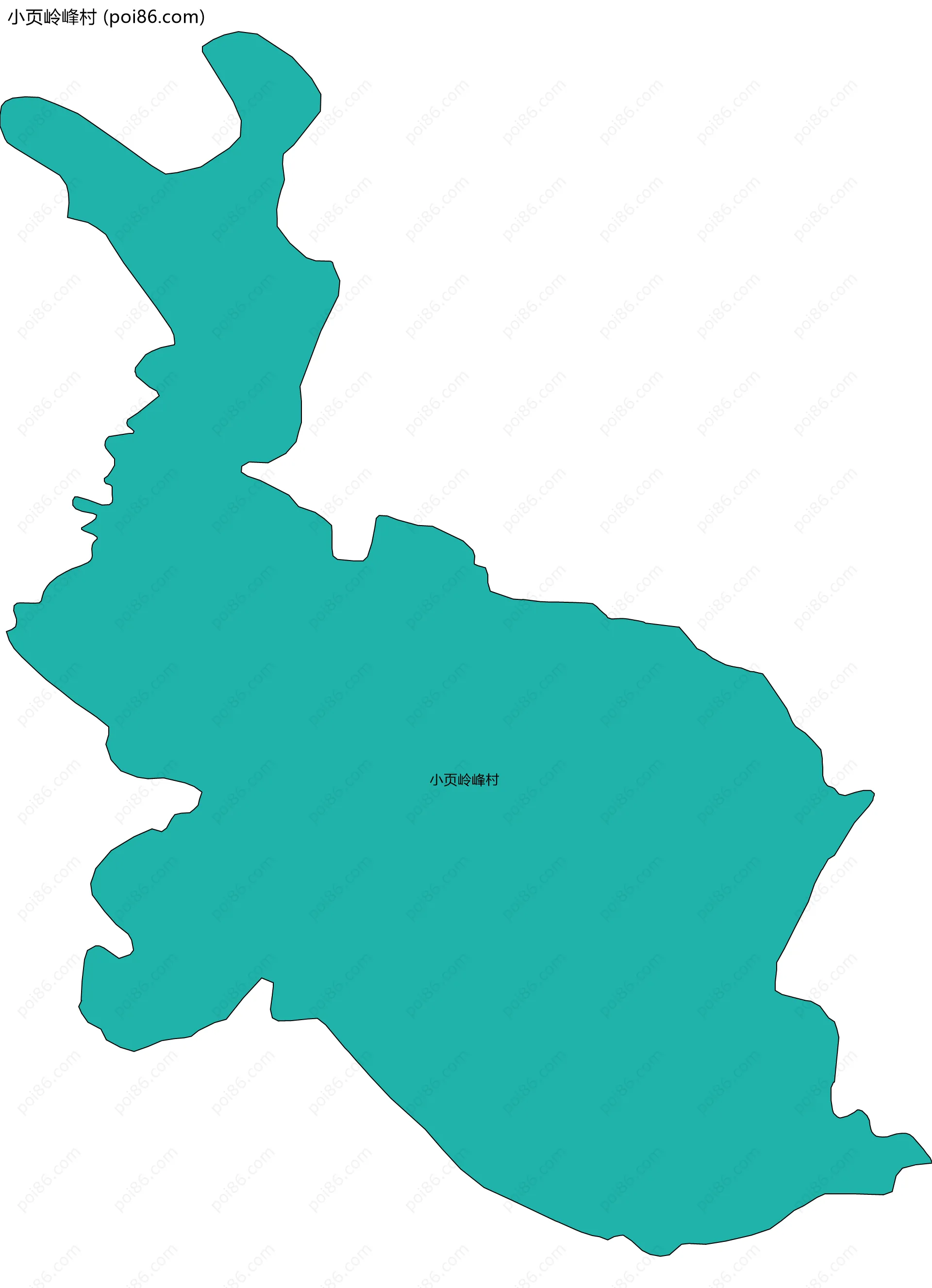 小页岭峰村边界地图