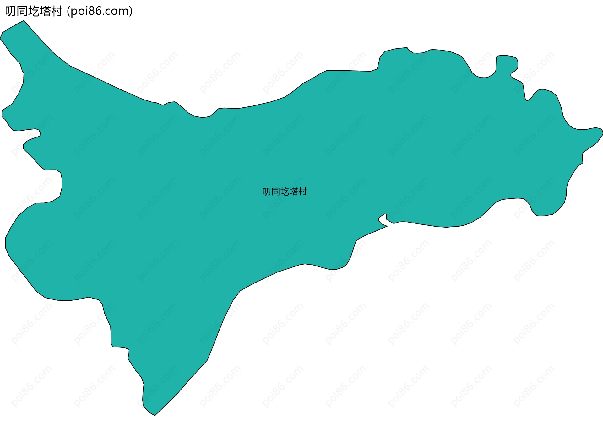 叨同圪塔村边界地图