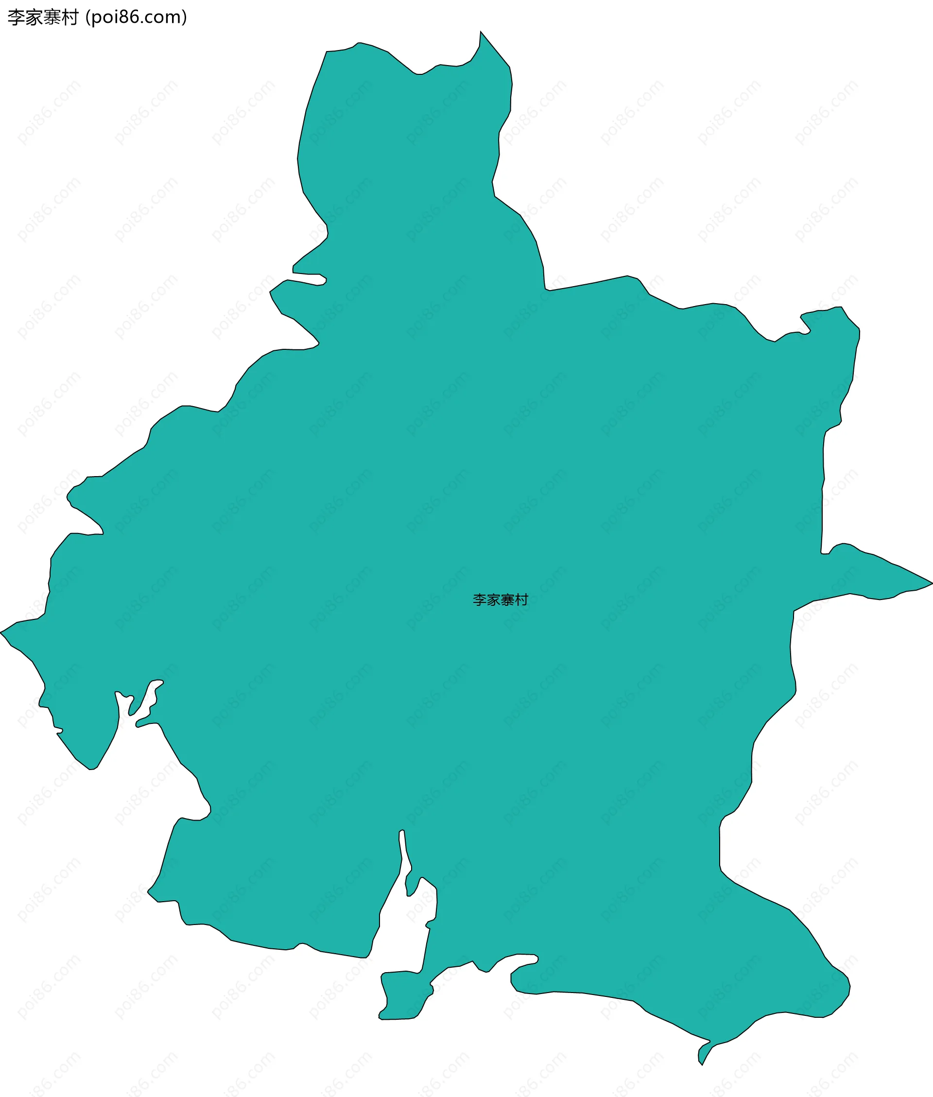 李家寨村边界地图