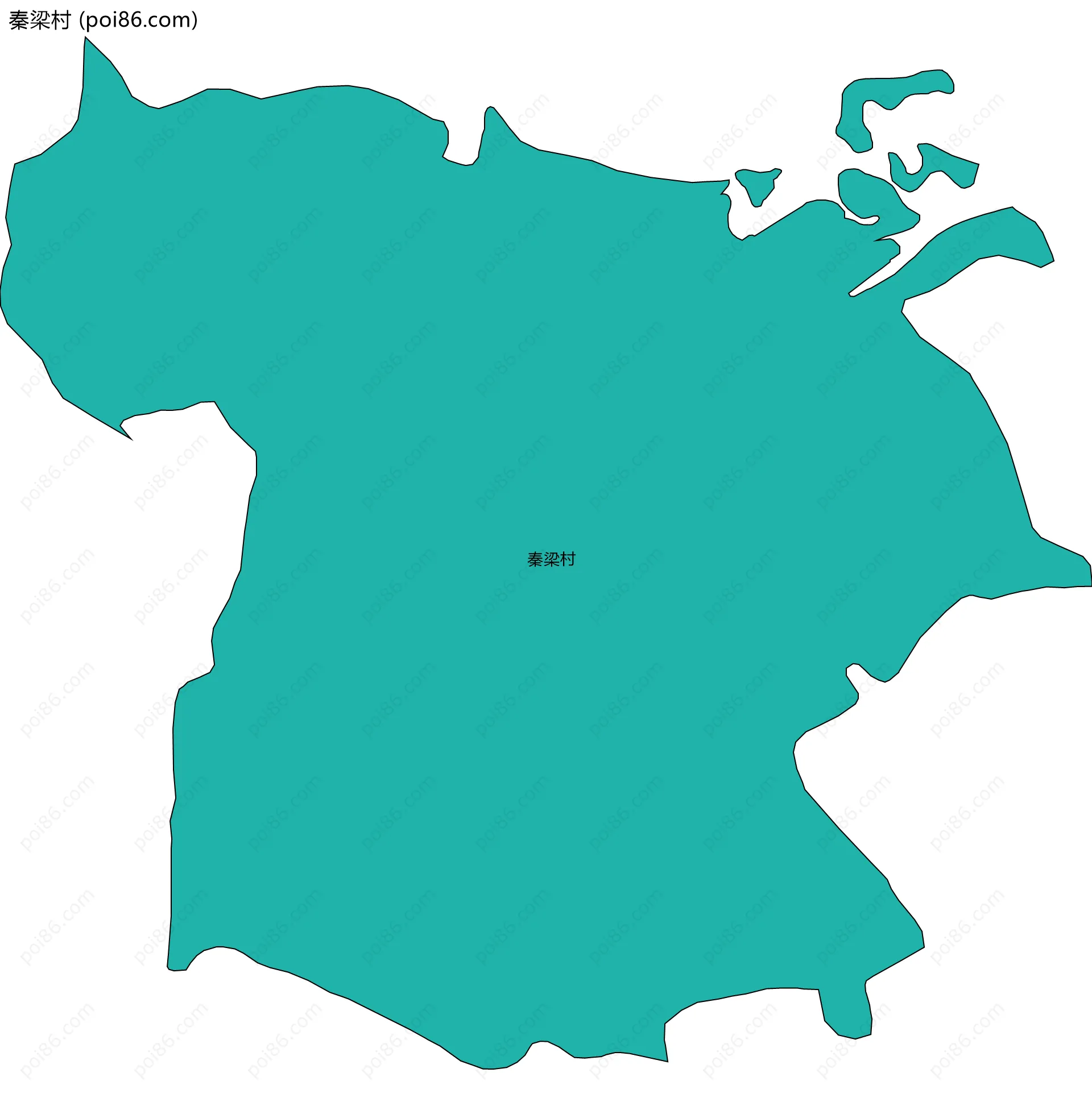 秦梁村边界地图