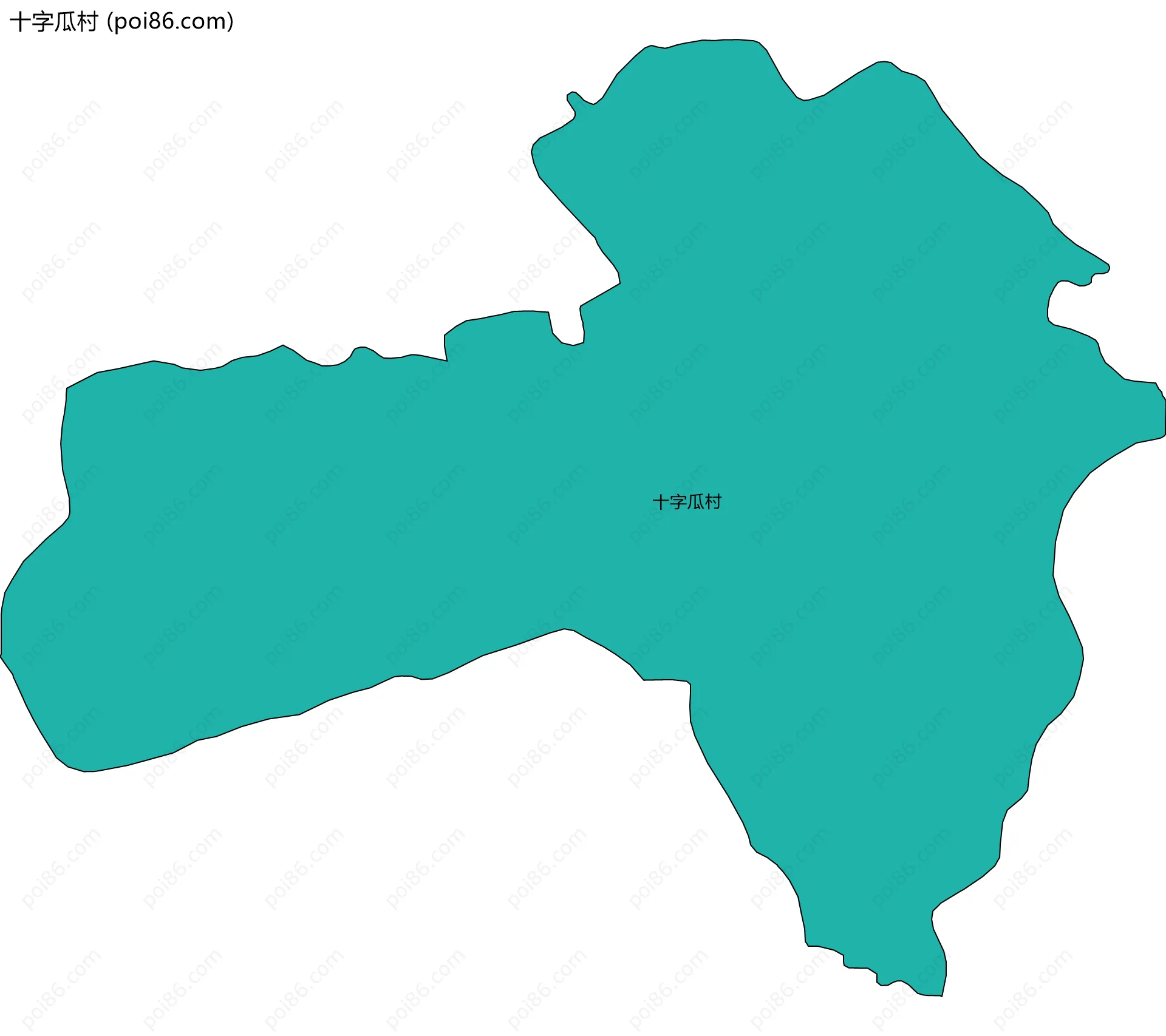 十字瓜村边界地图