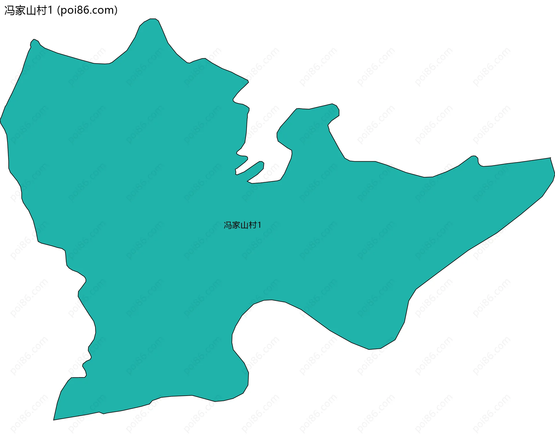 冯家山村1边界地图