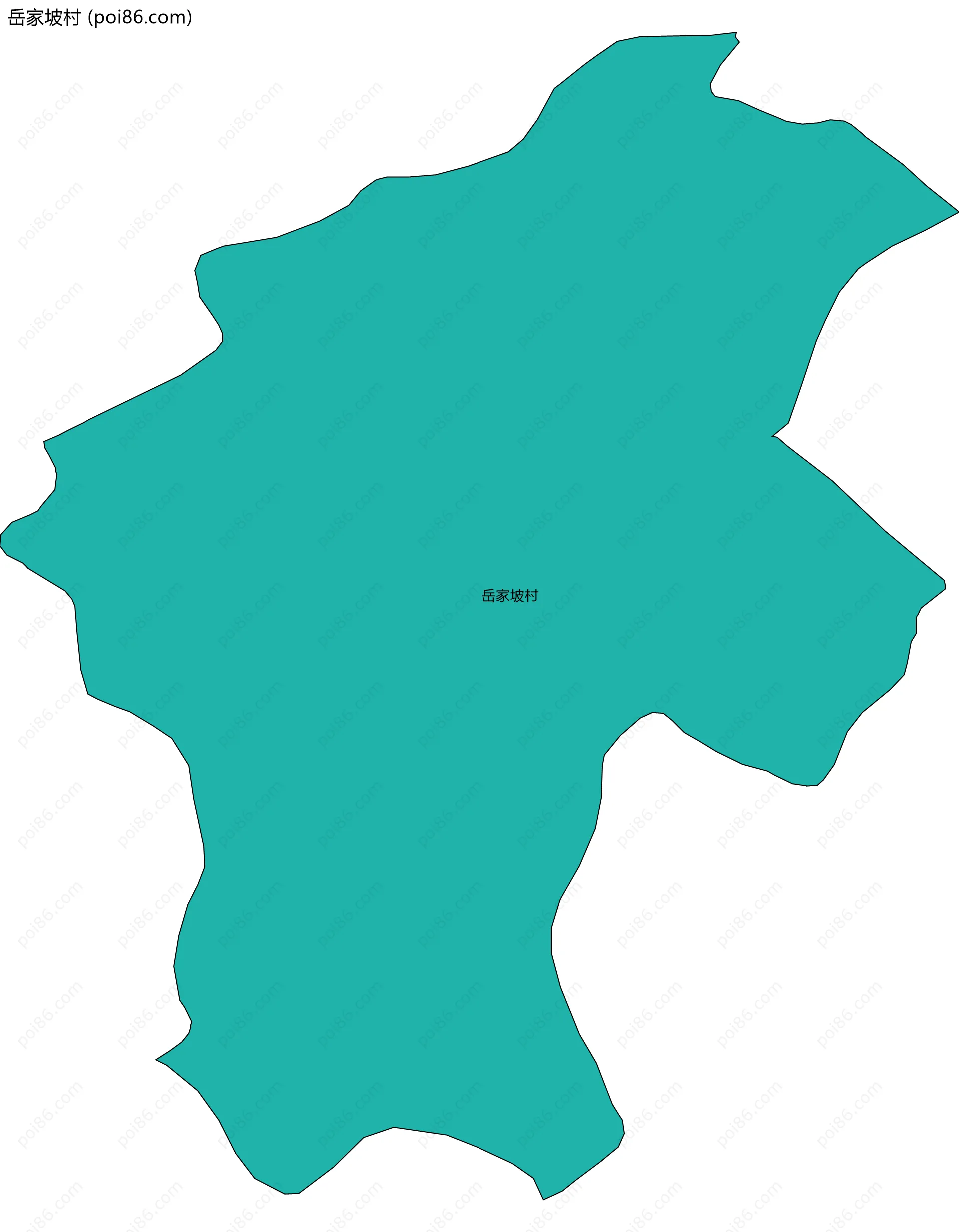 岳家坡村边界地图