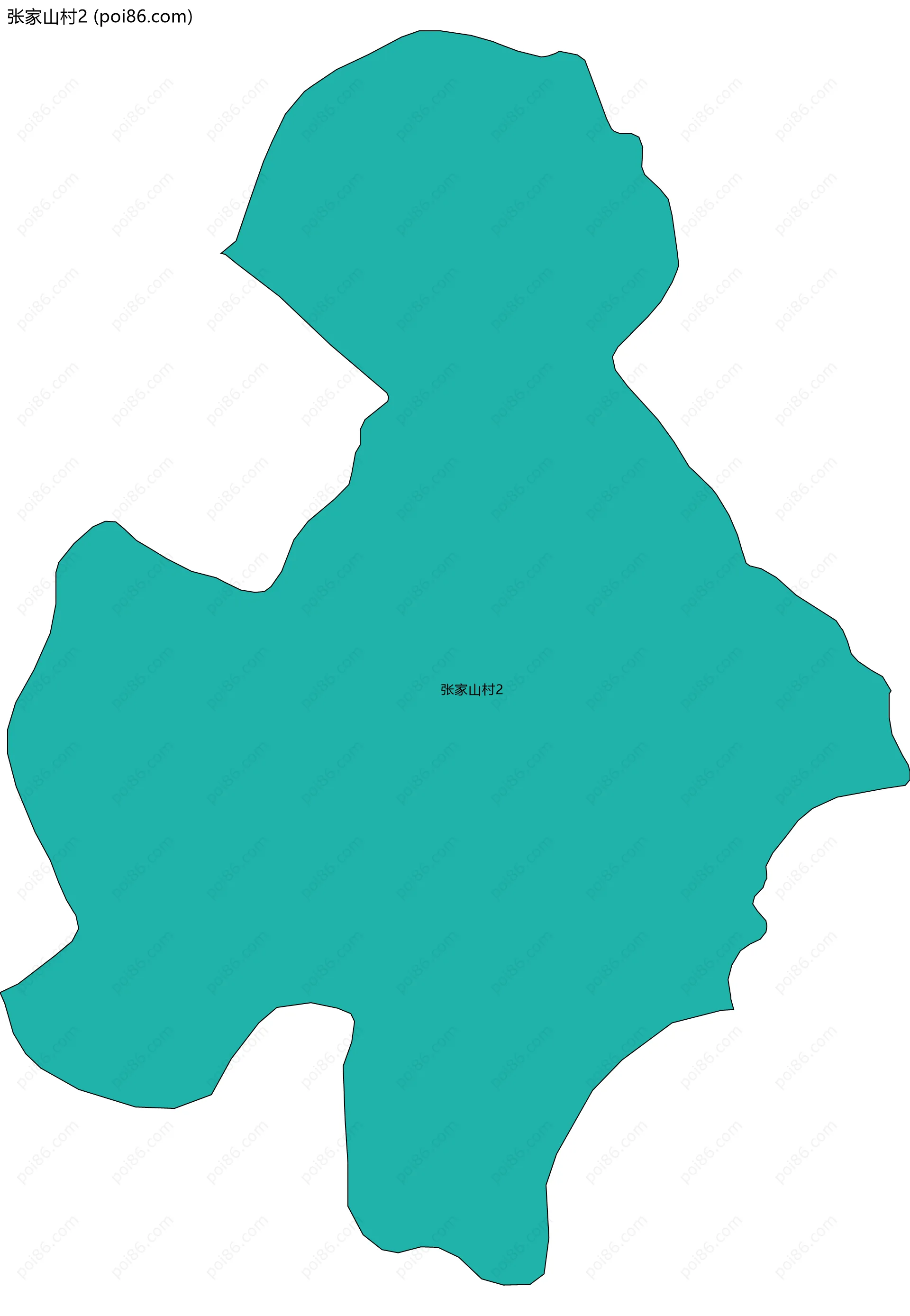 张家山村2边界地图