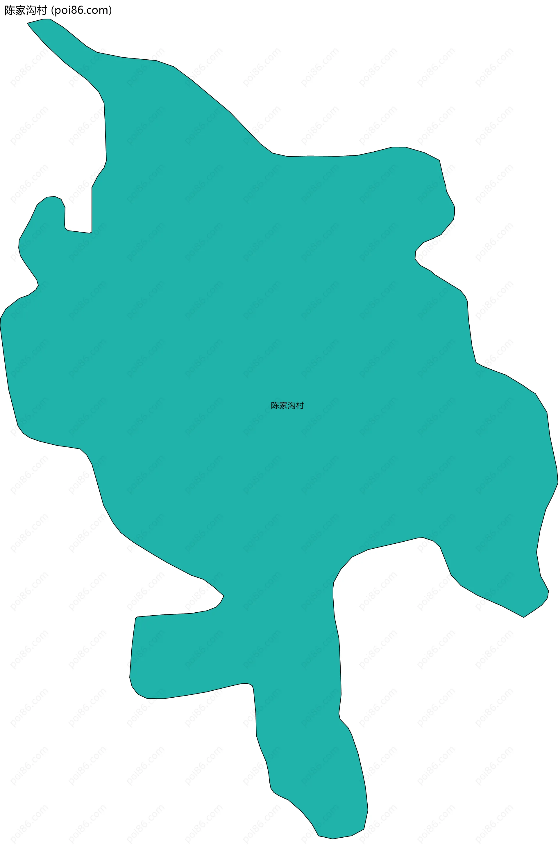 陈家沟村边界地图