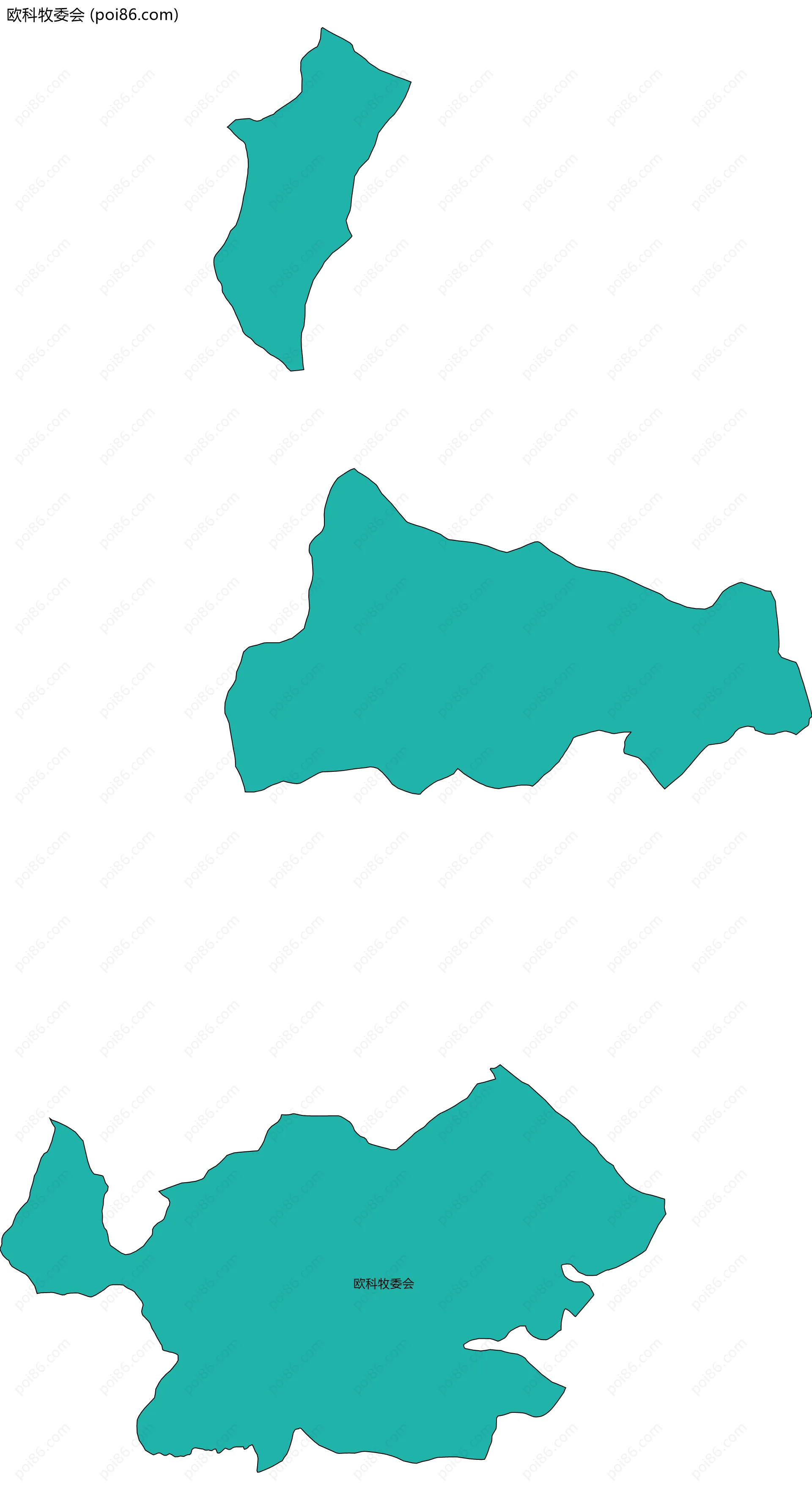 欧科牧委会边界地图