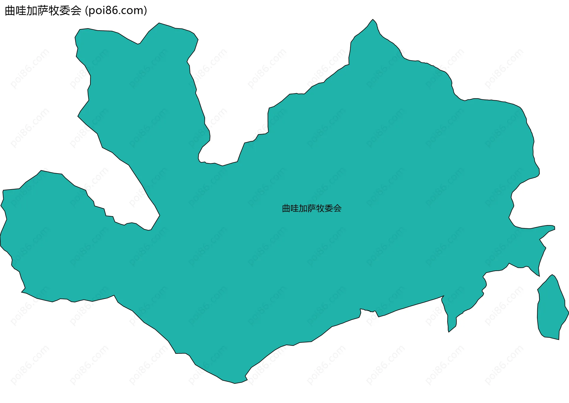 曲哇加萨牧委会边界地图