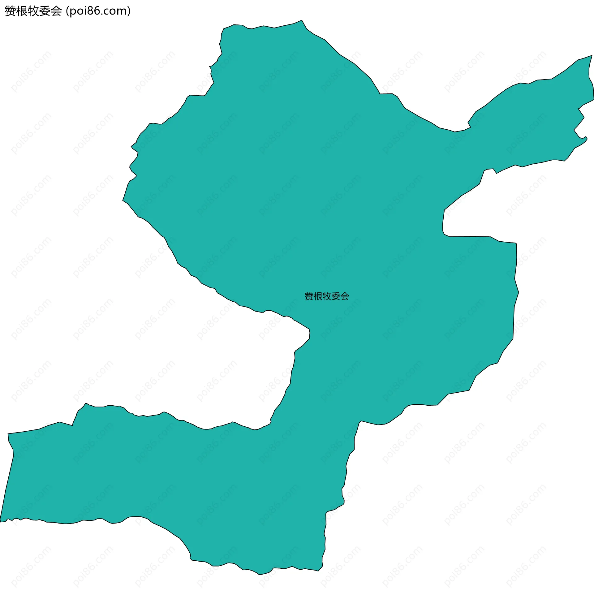 赞根牧委会边界地图