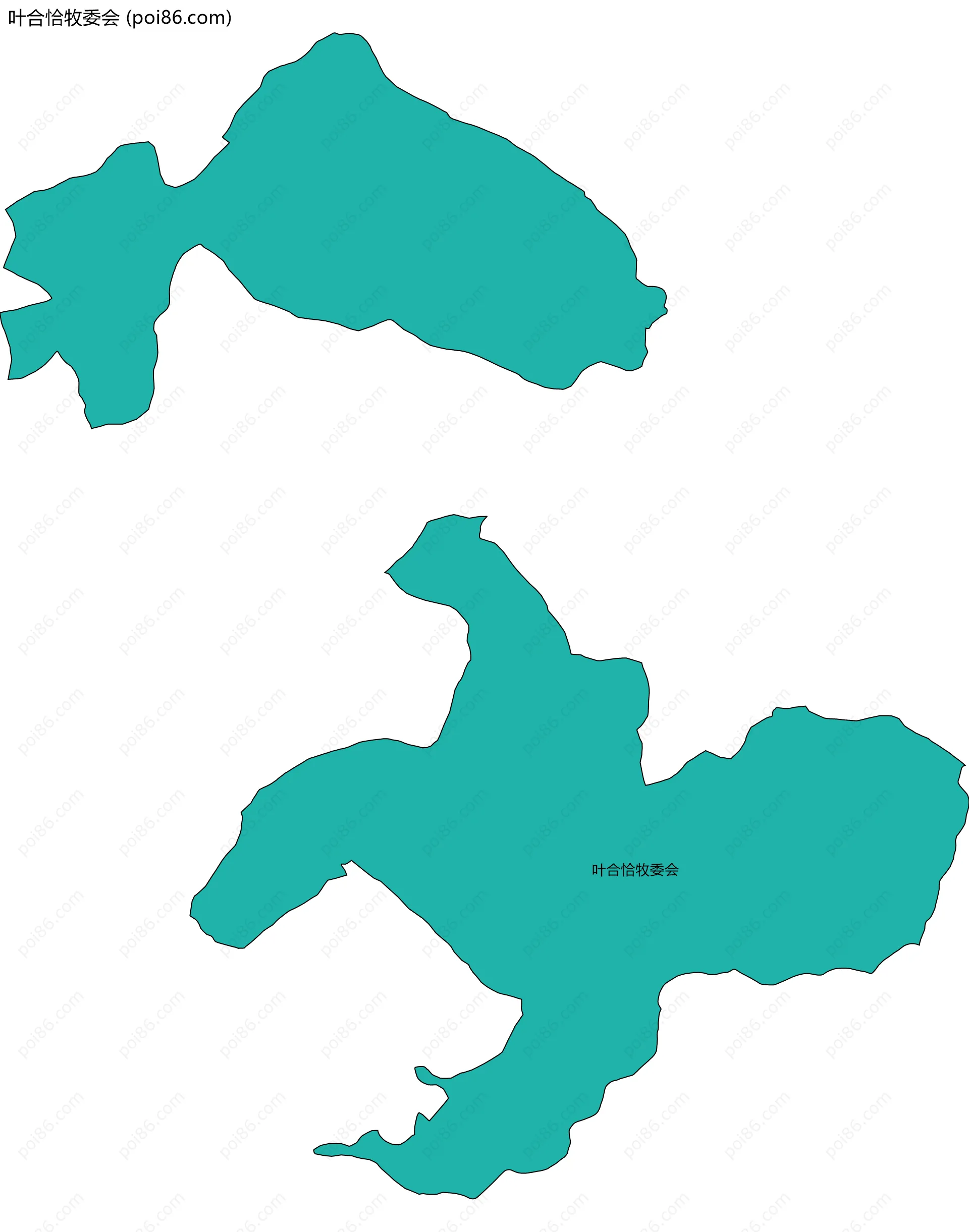 叶合恰牧委会边界地图