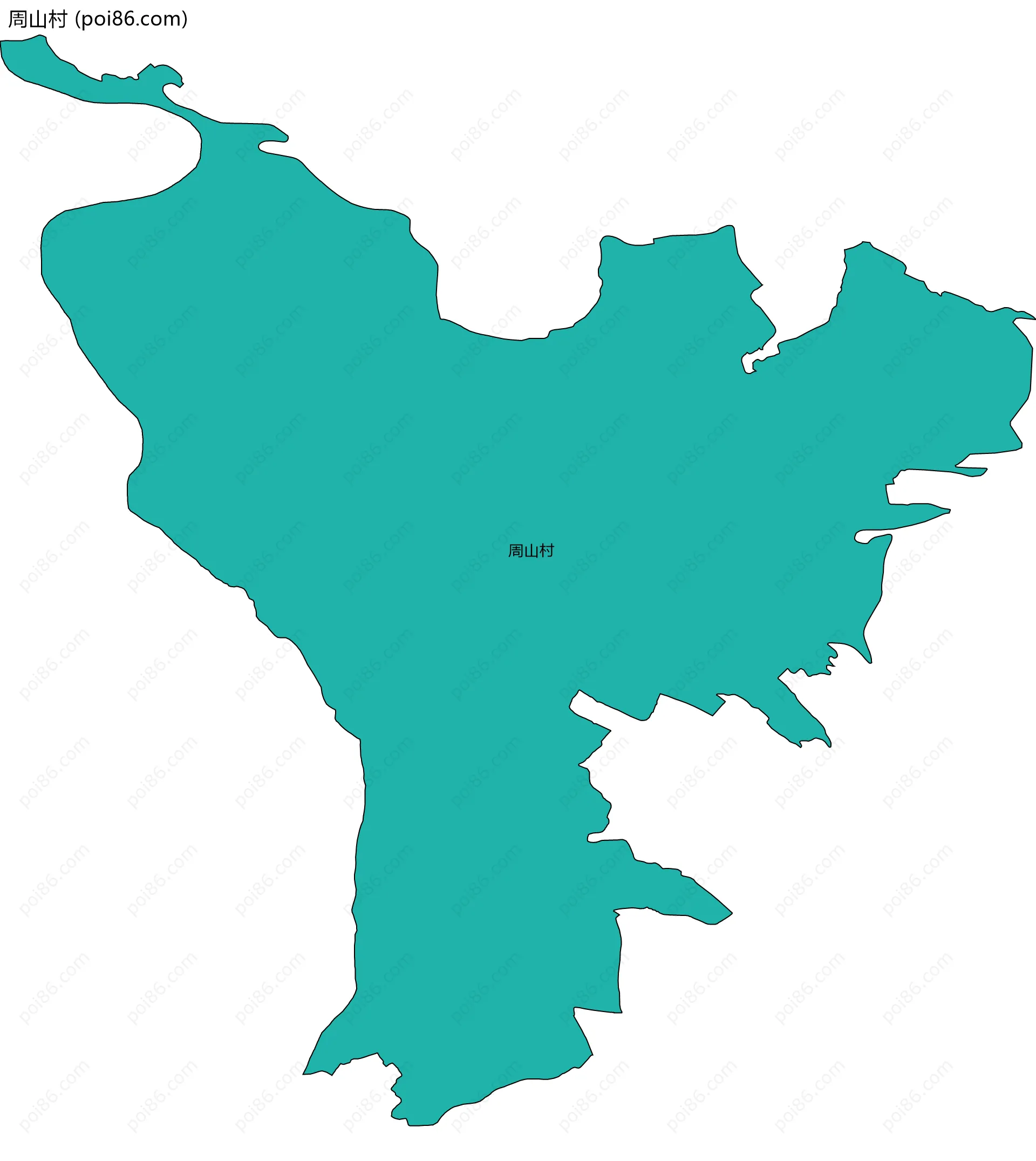 周山村边界地图
