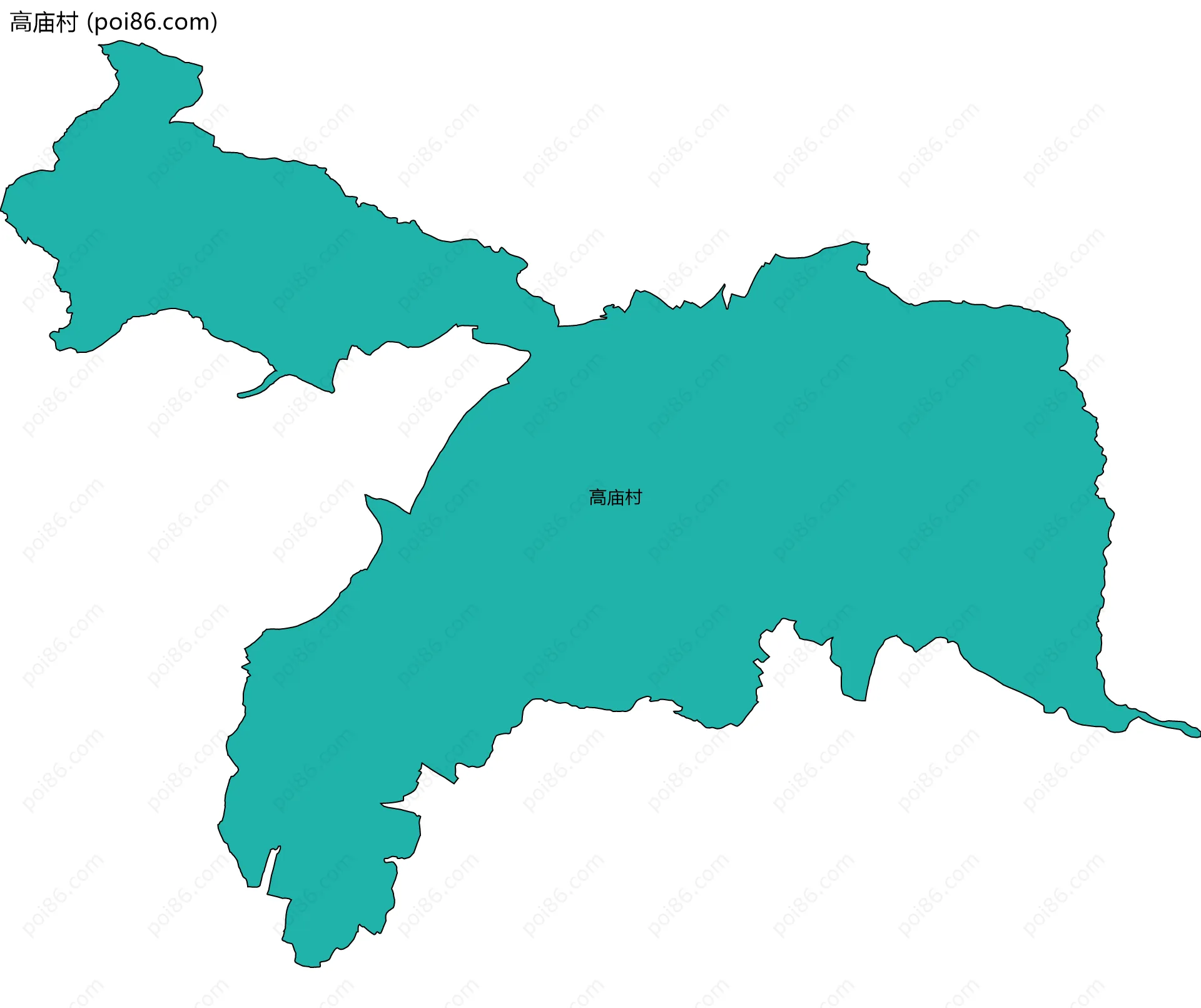 高庙村边界地图
