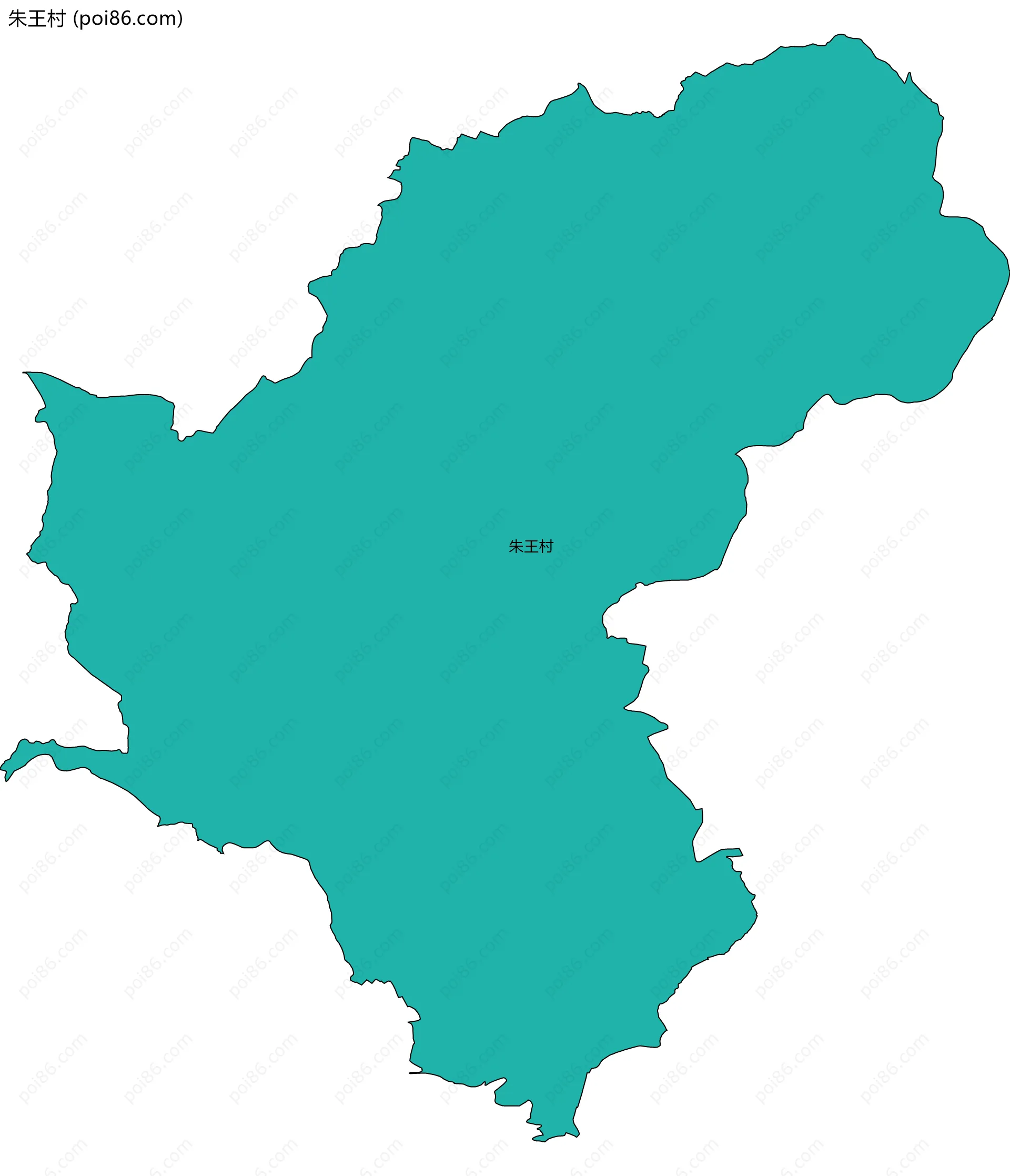 朱王村边界地图