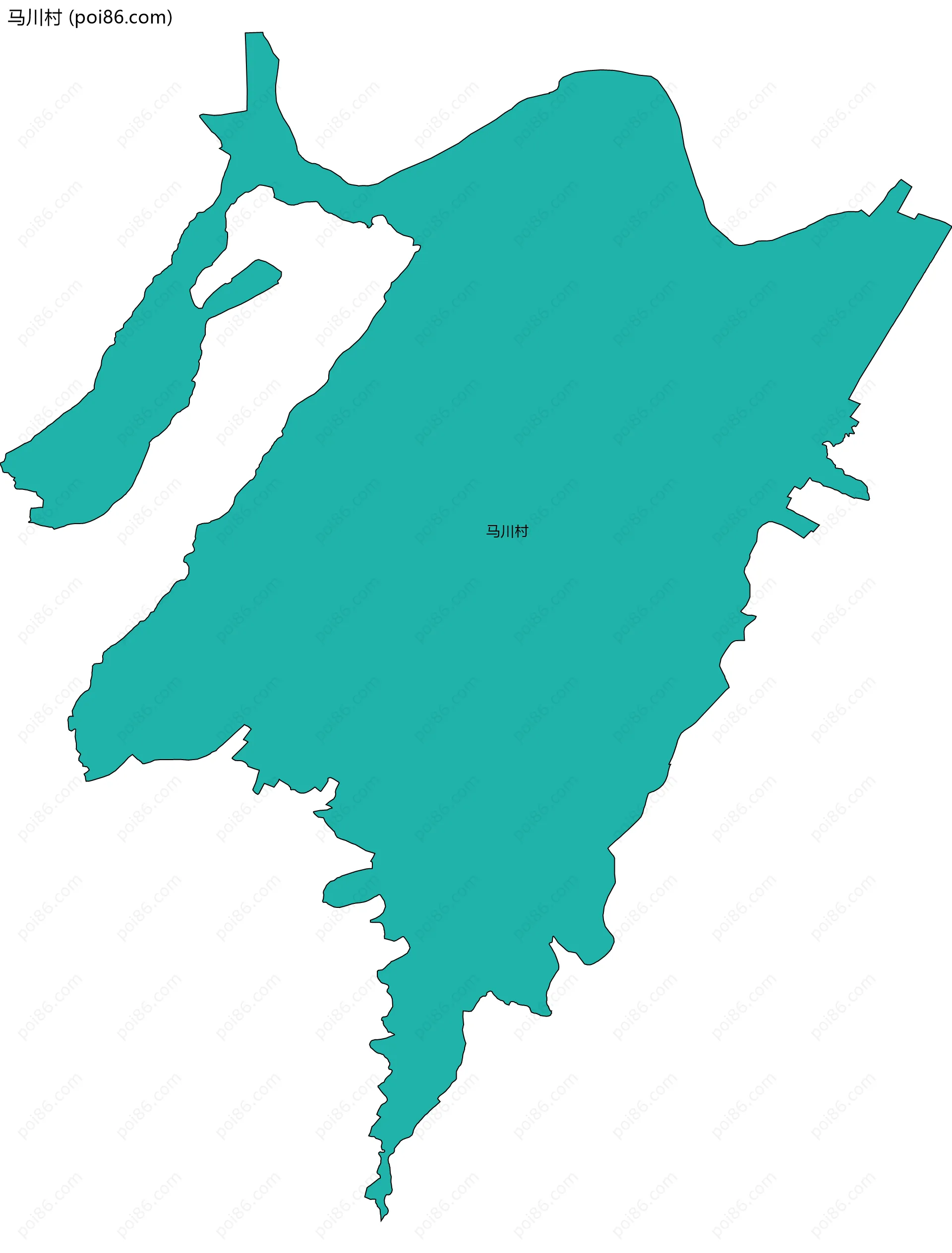 马川村边界地图