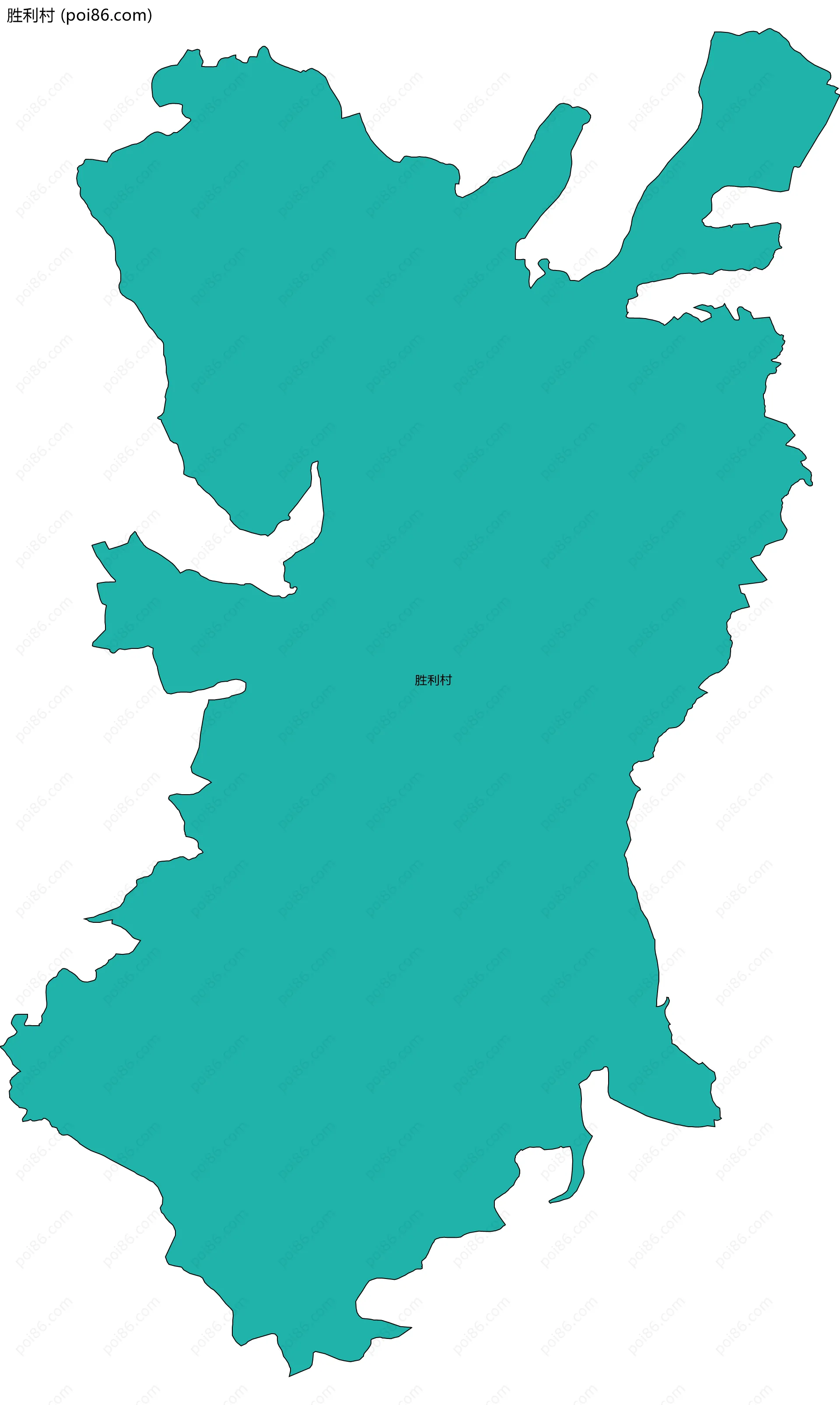 胜利村边界地图