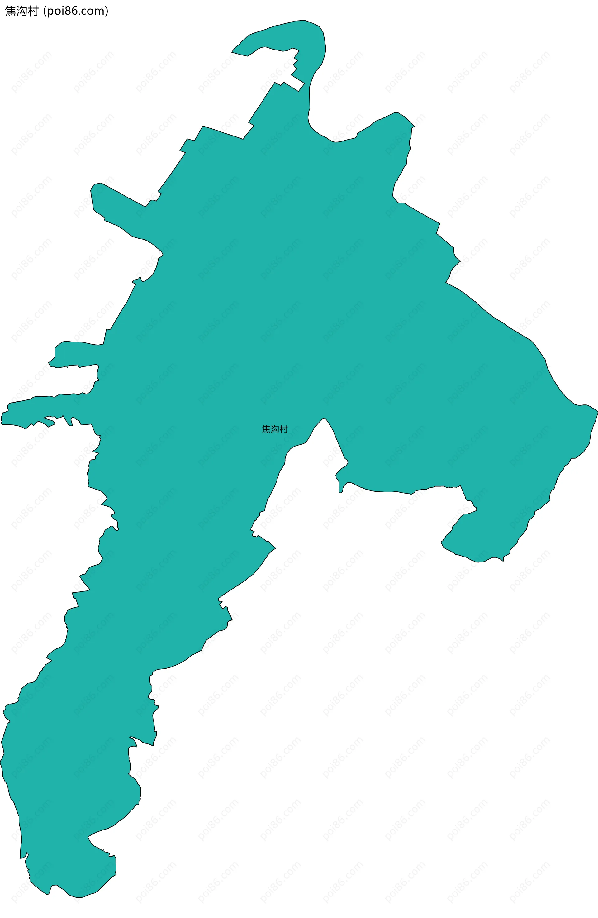 焦沟村边界地图