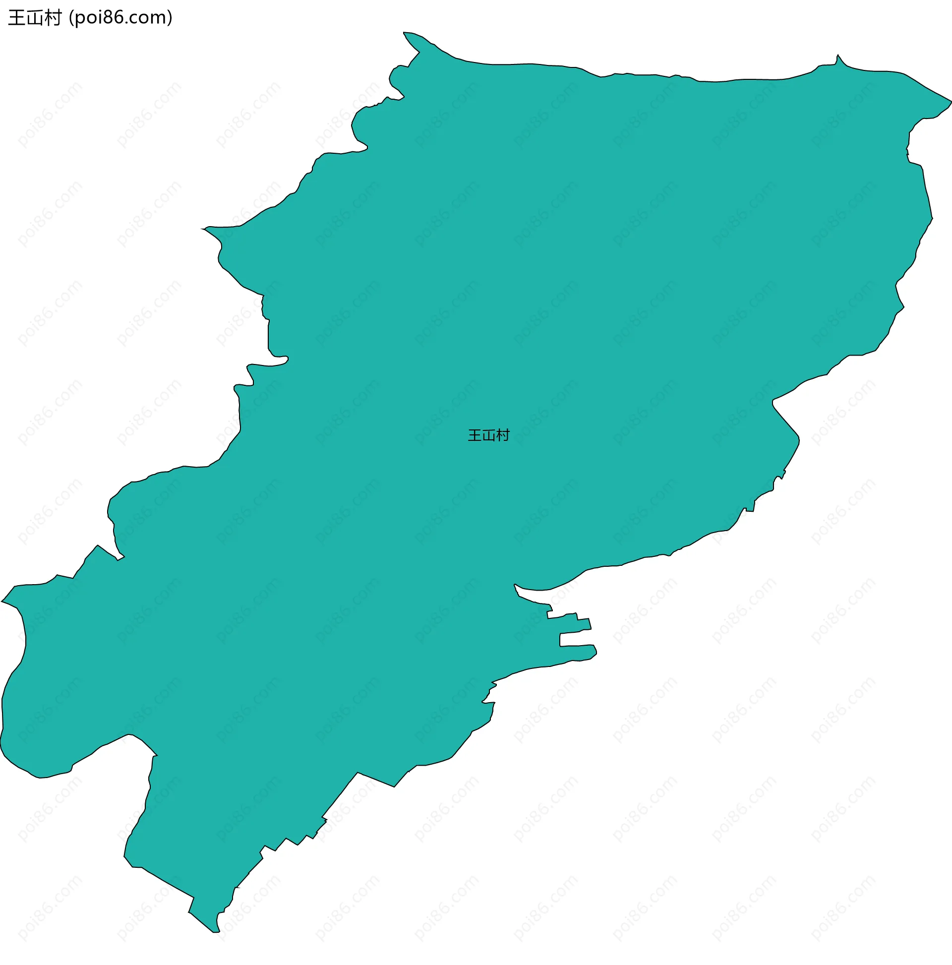 王屲村边界地图