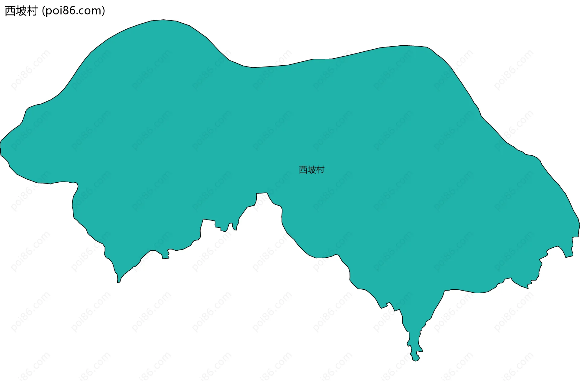 西坡村边界地图