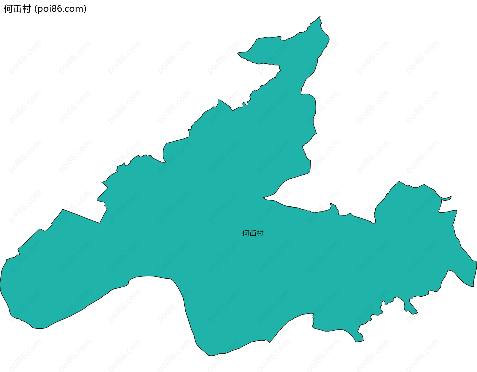 何屲村边界地图