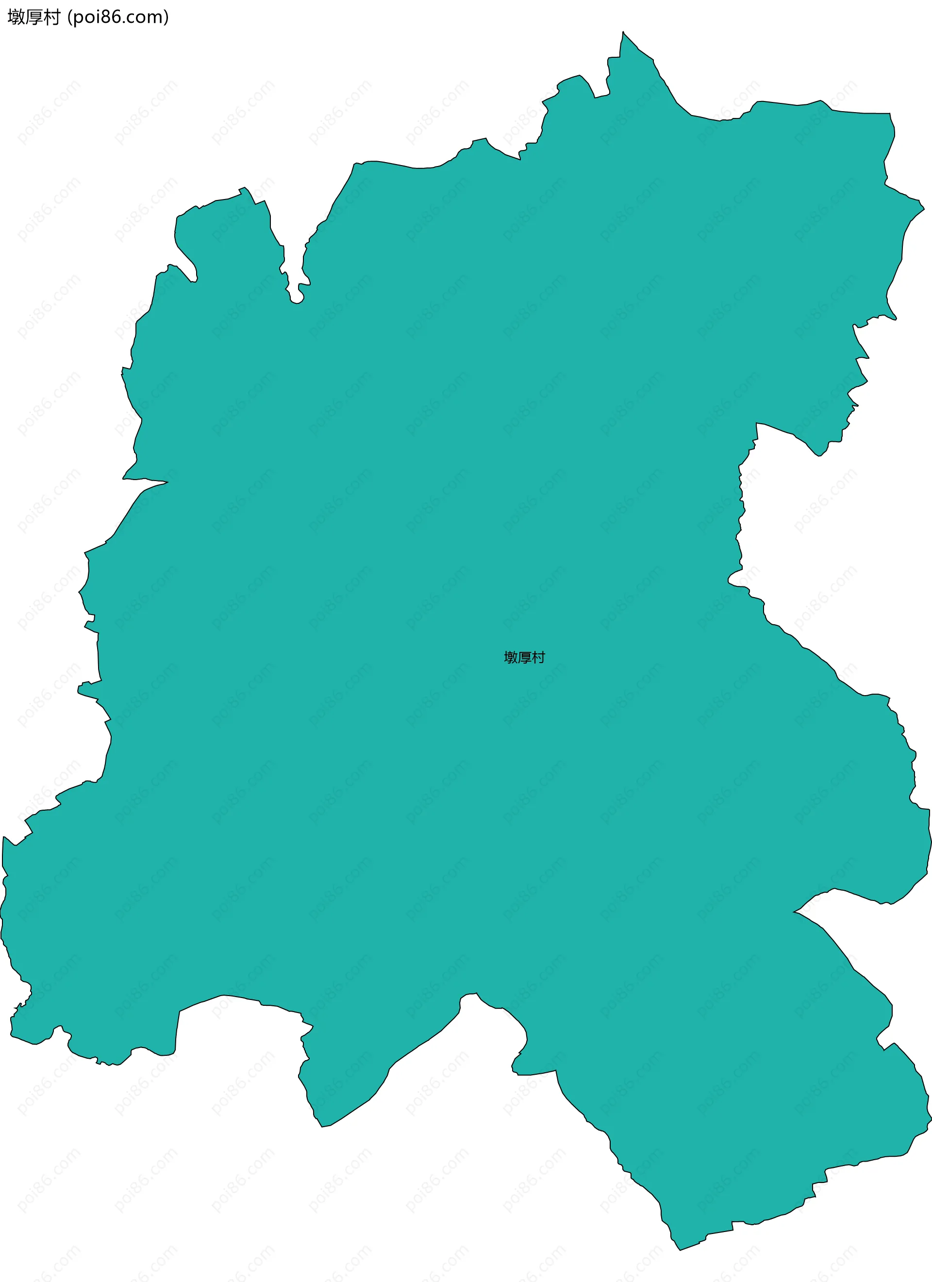 墩厚村边界地图