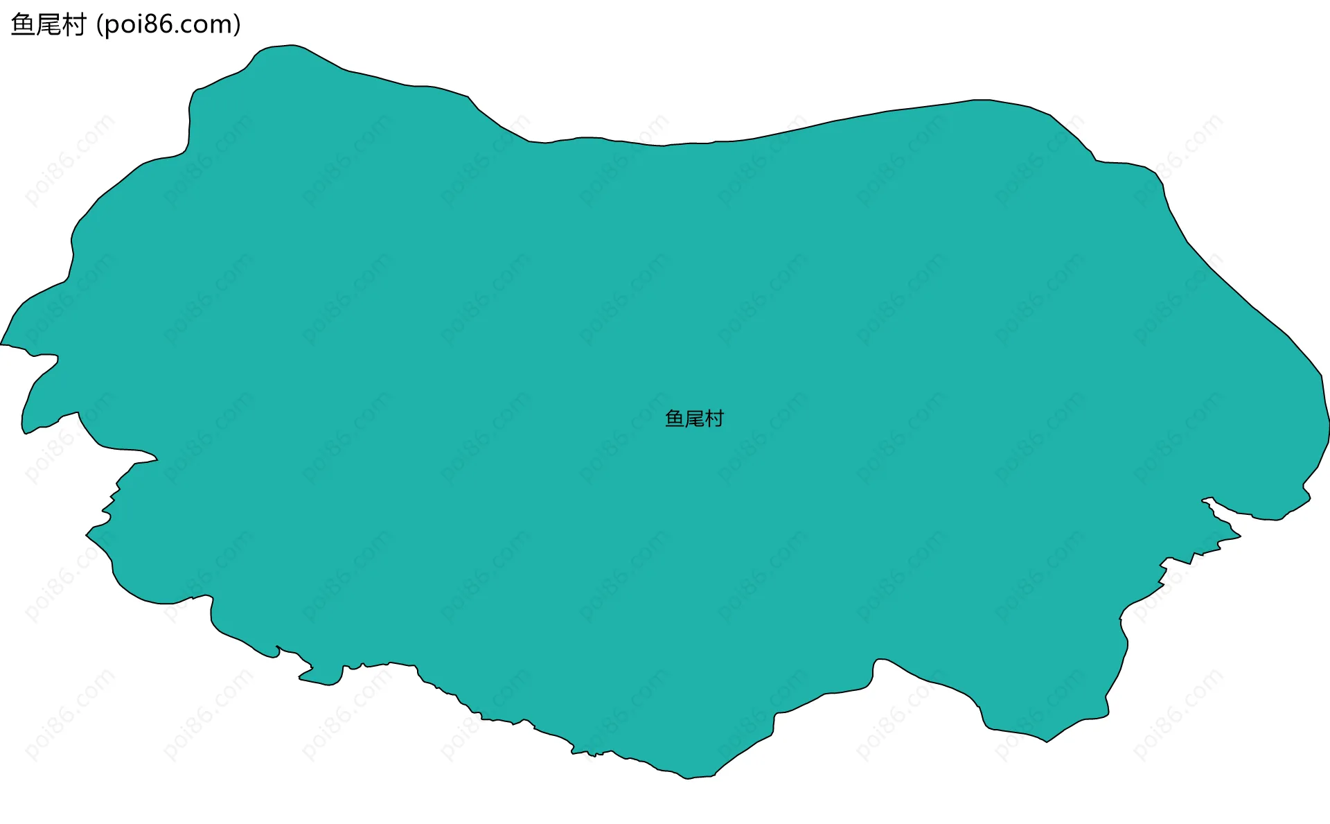 鱼尾村边界地图