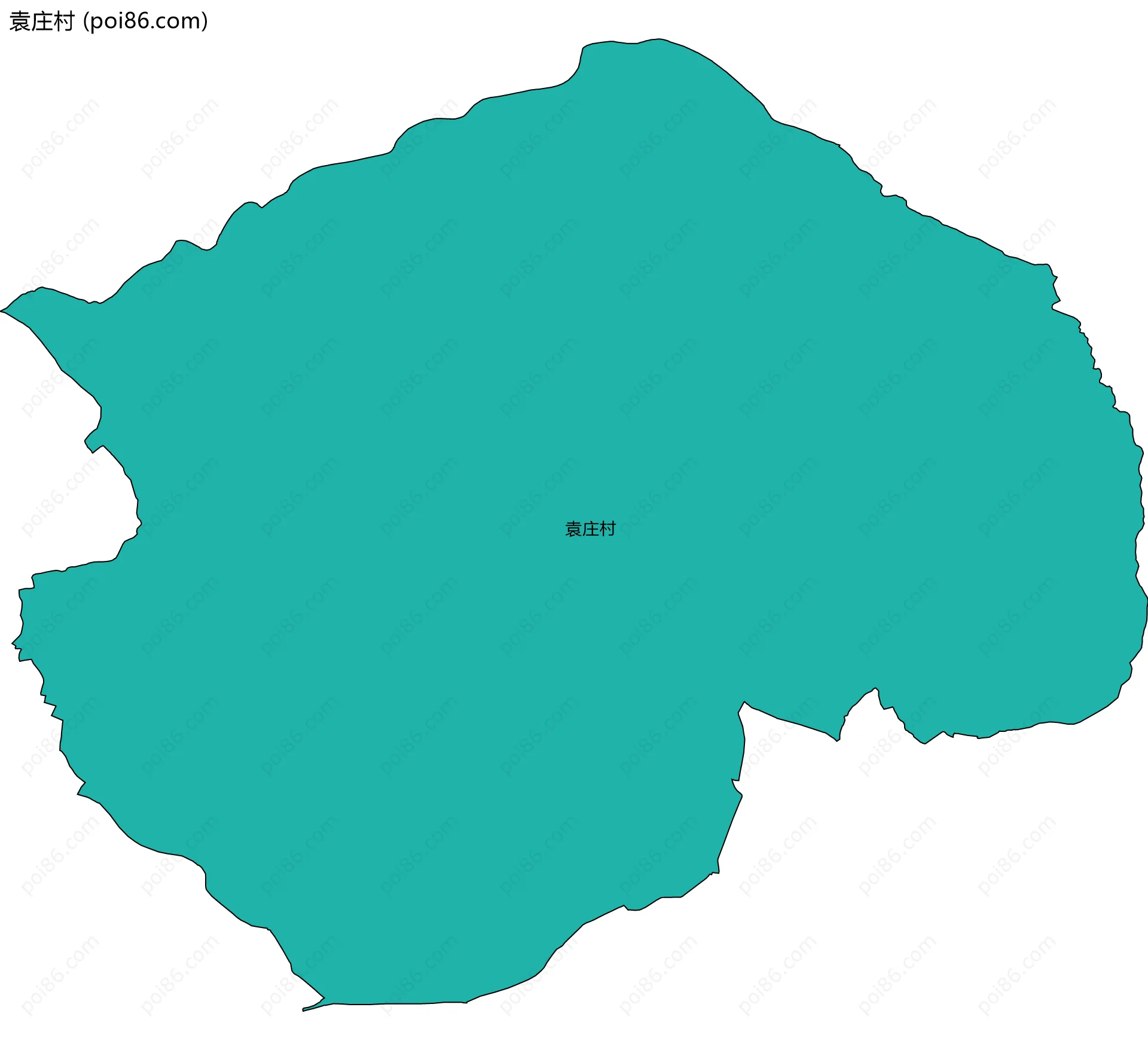 袁庄村边界地图