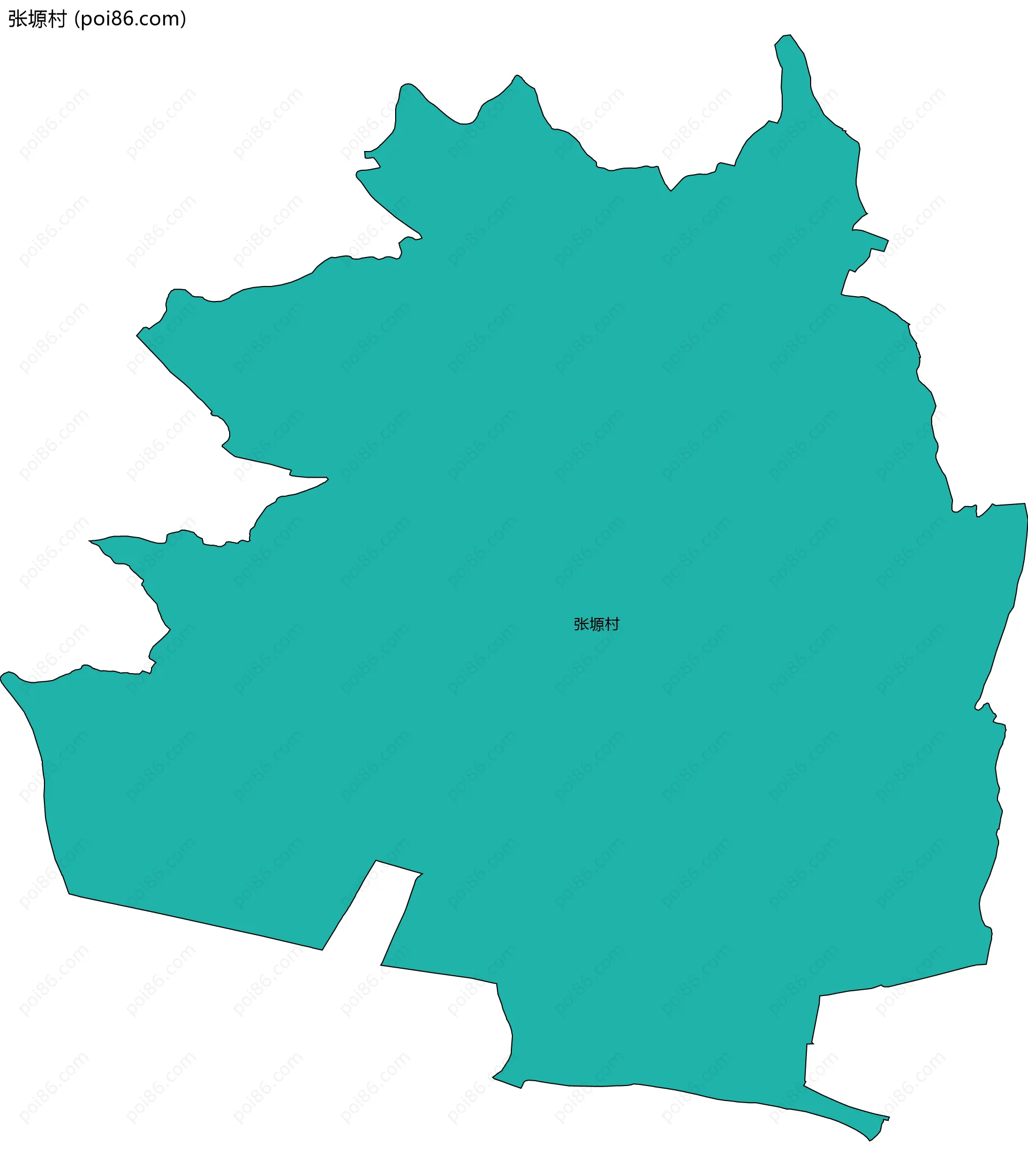 张塬村边界地图