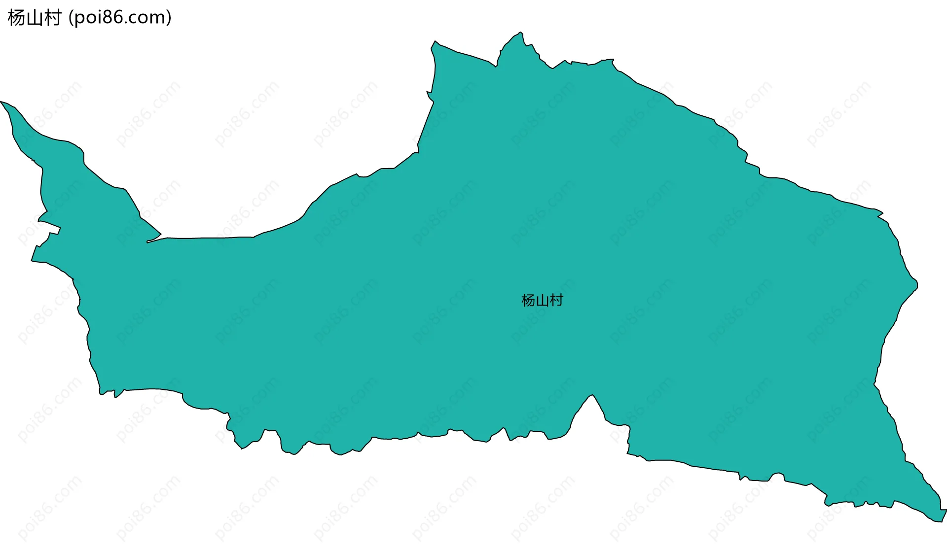 杨山村边界地图