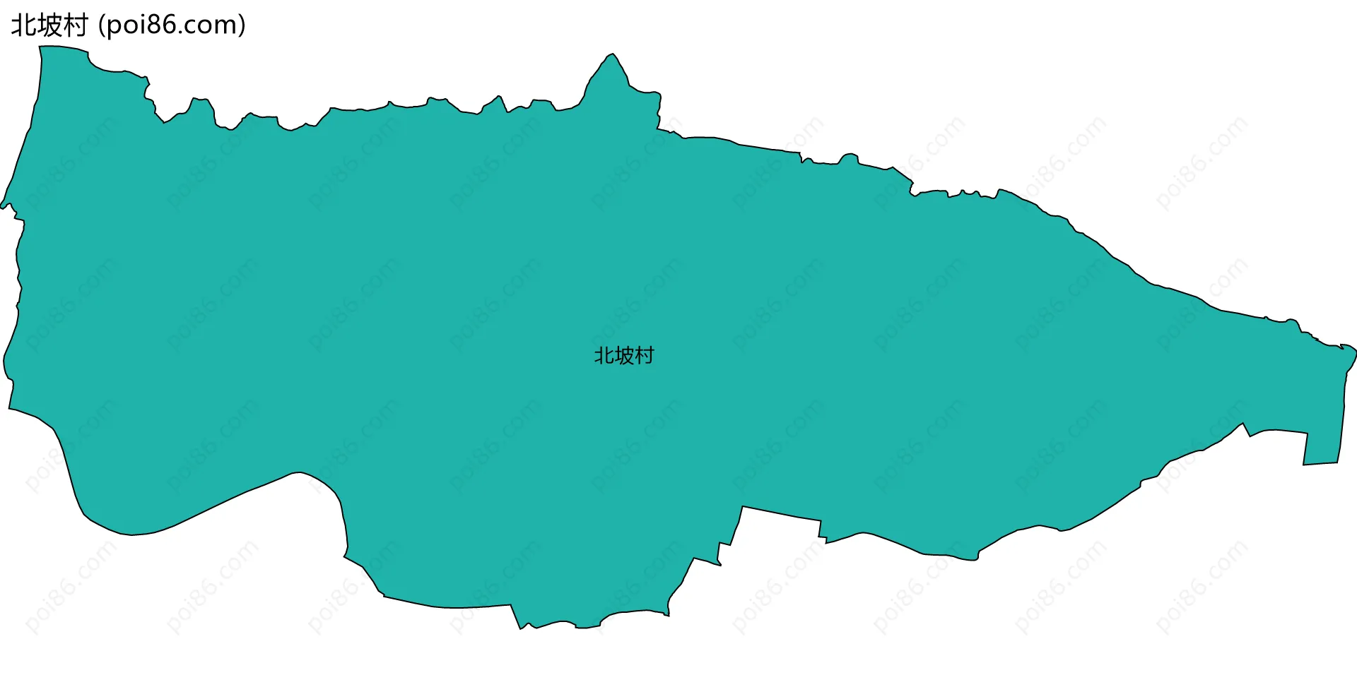 北坡村边界地图