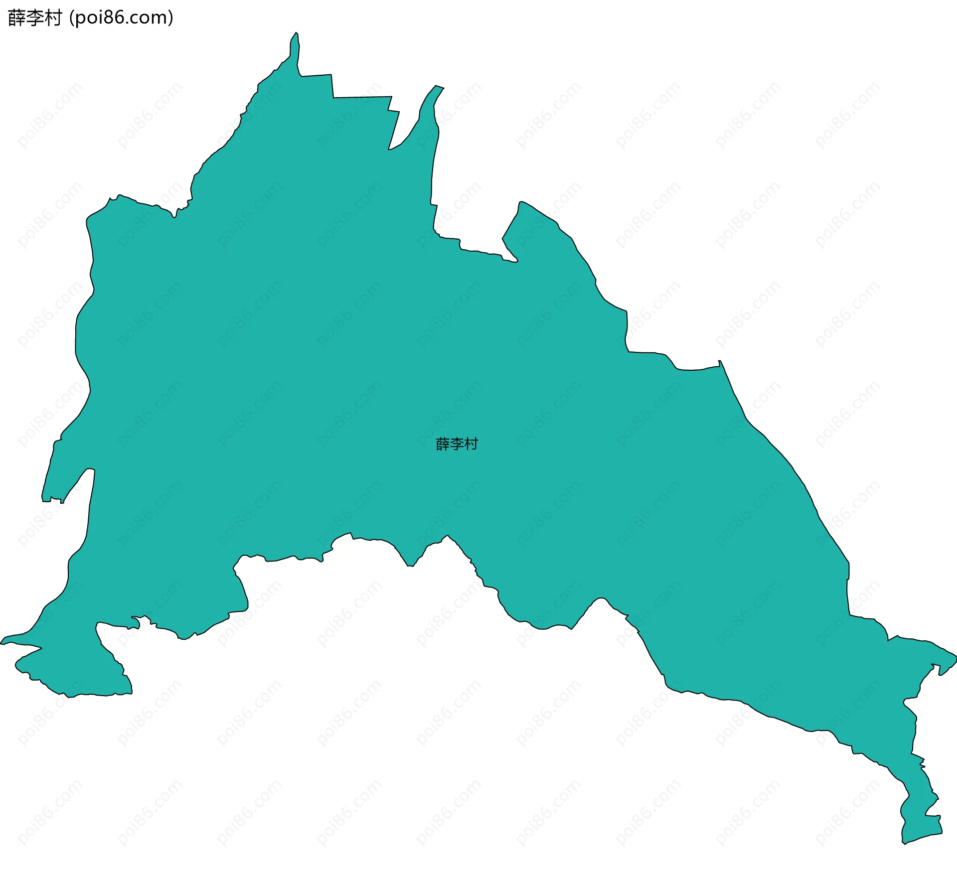 薛李村边界地图