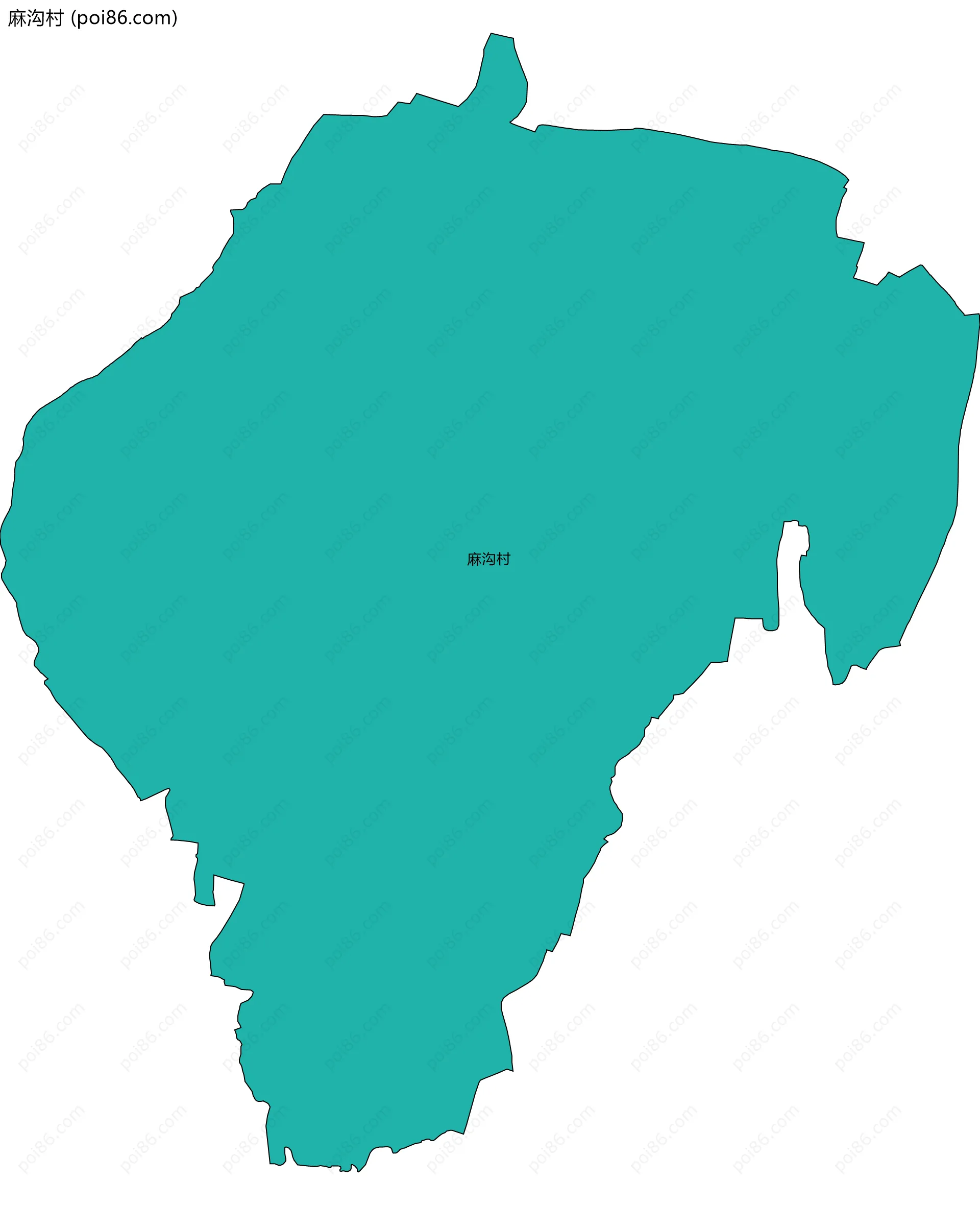 麻沟村边界地图
