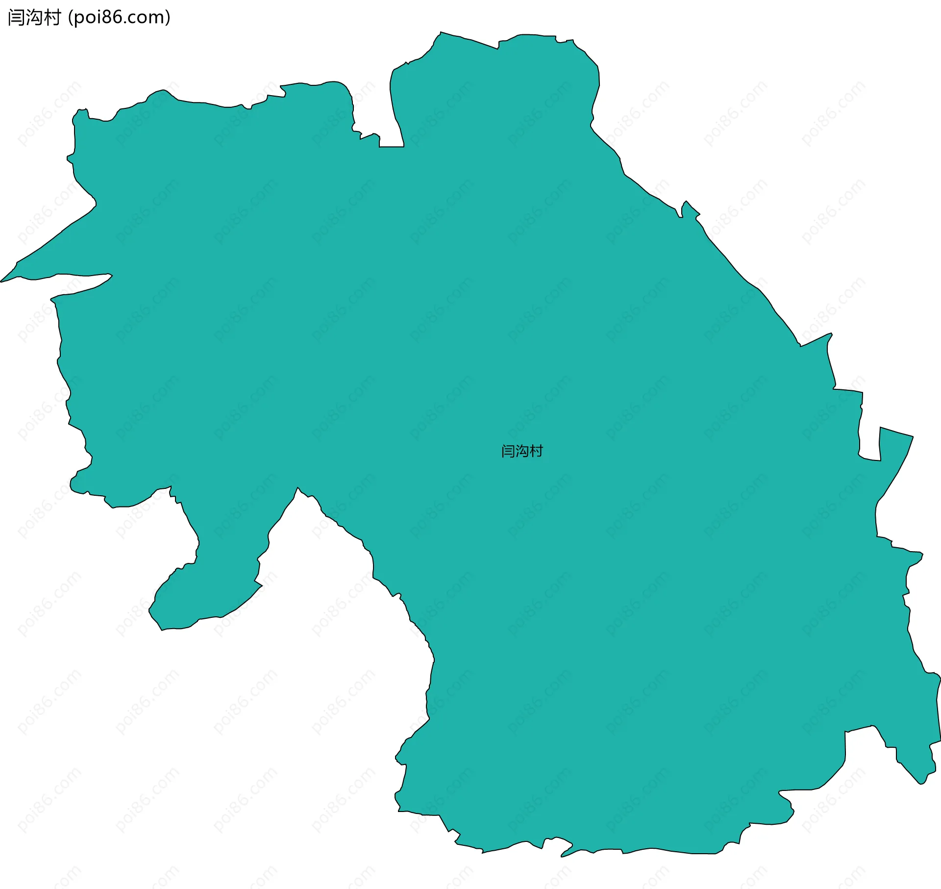 闫沟村边界地图