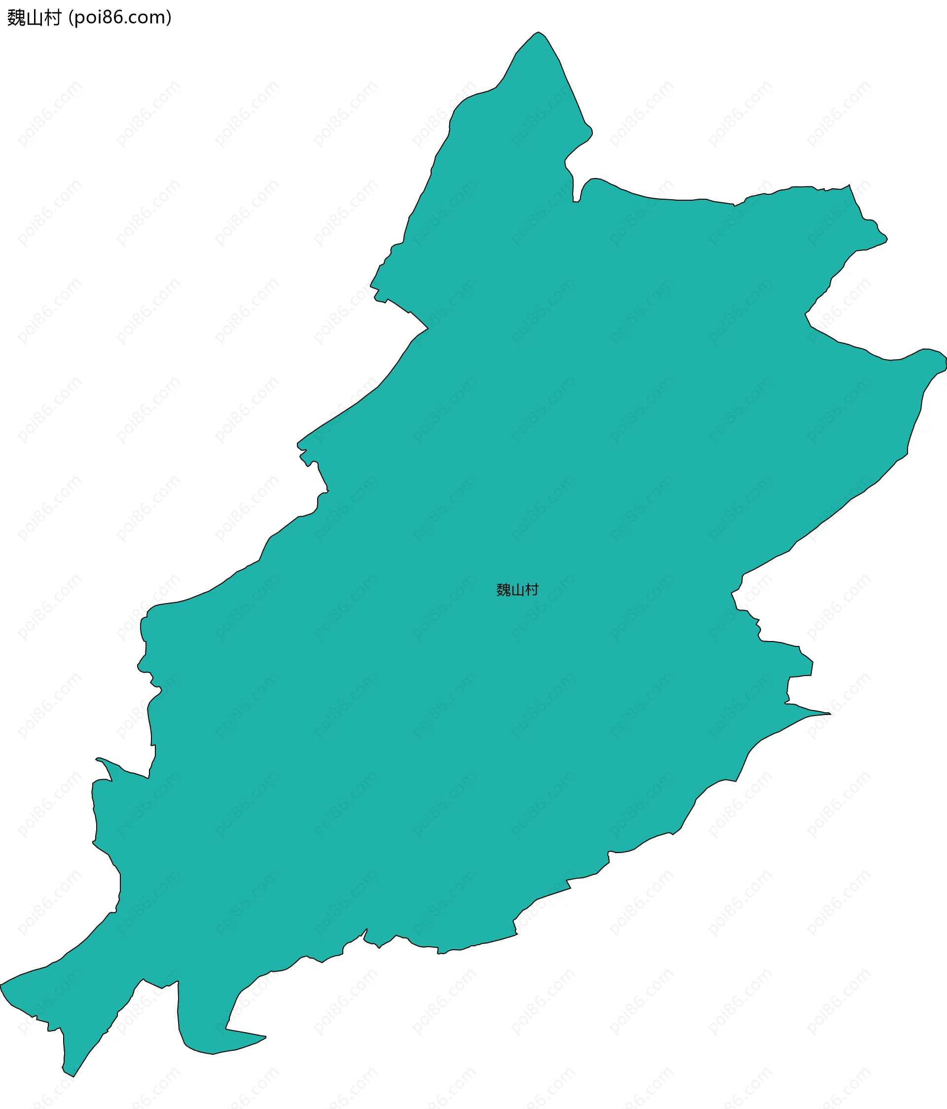 魏山村边界地图