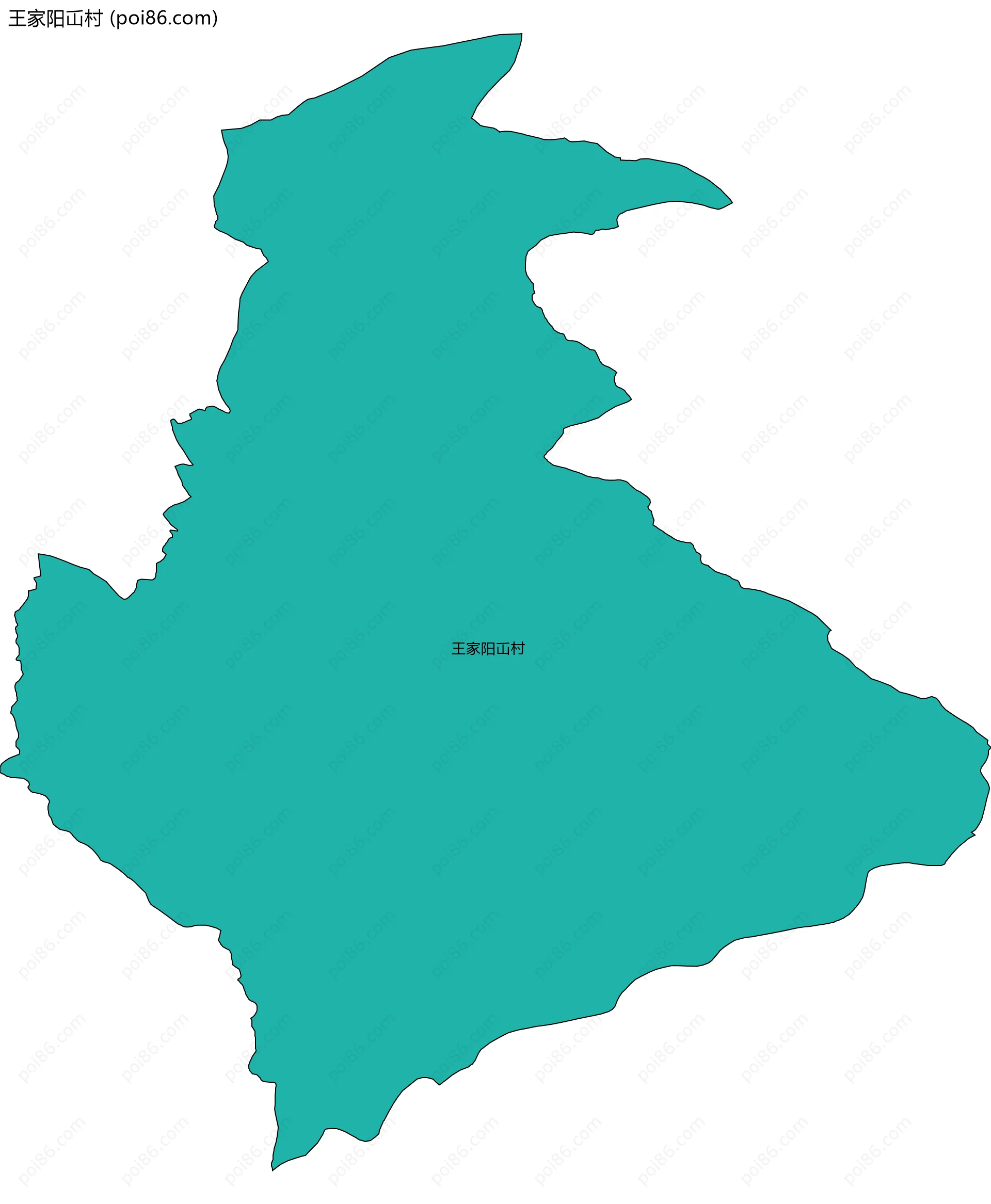 王家阳屲村边界地图