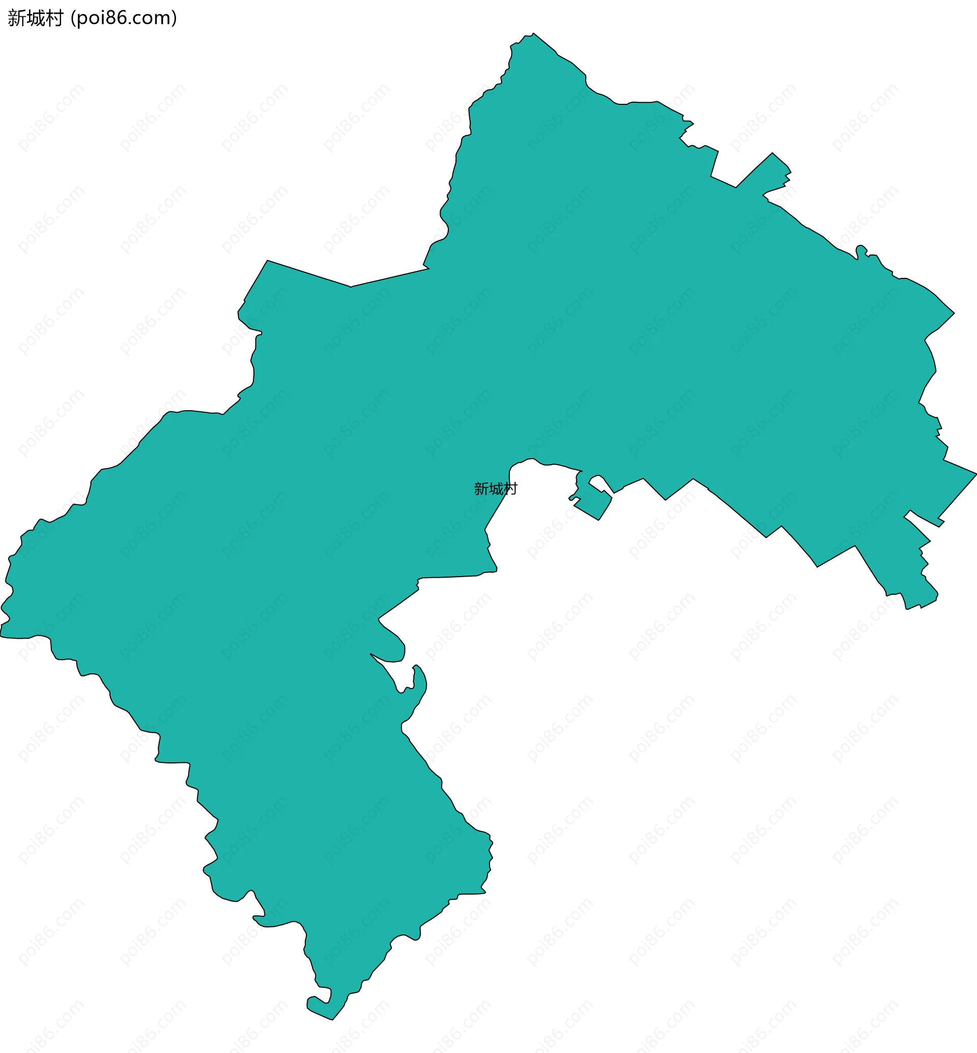 新城村边界地图