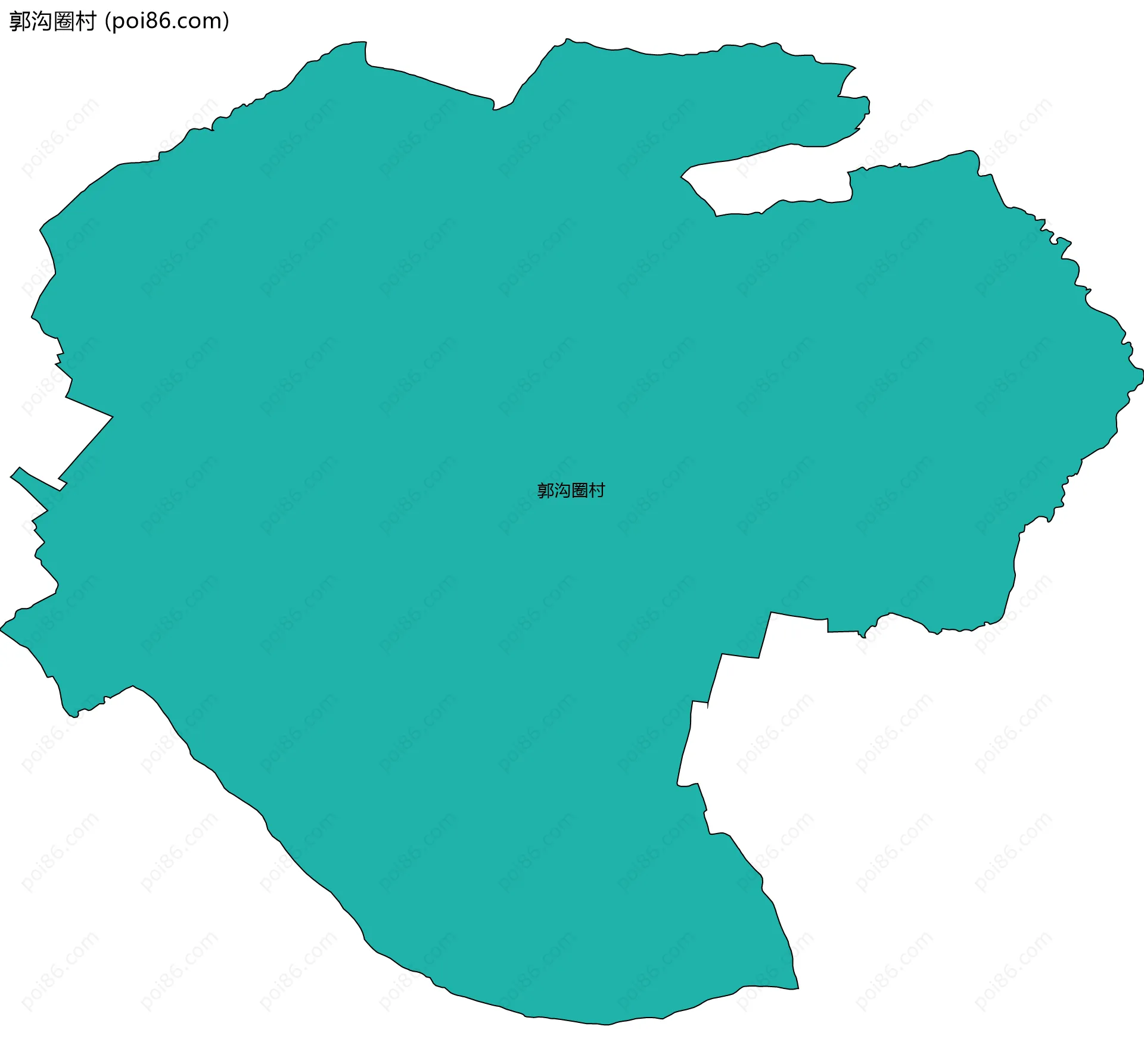 郭沟圈村边界地图