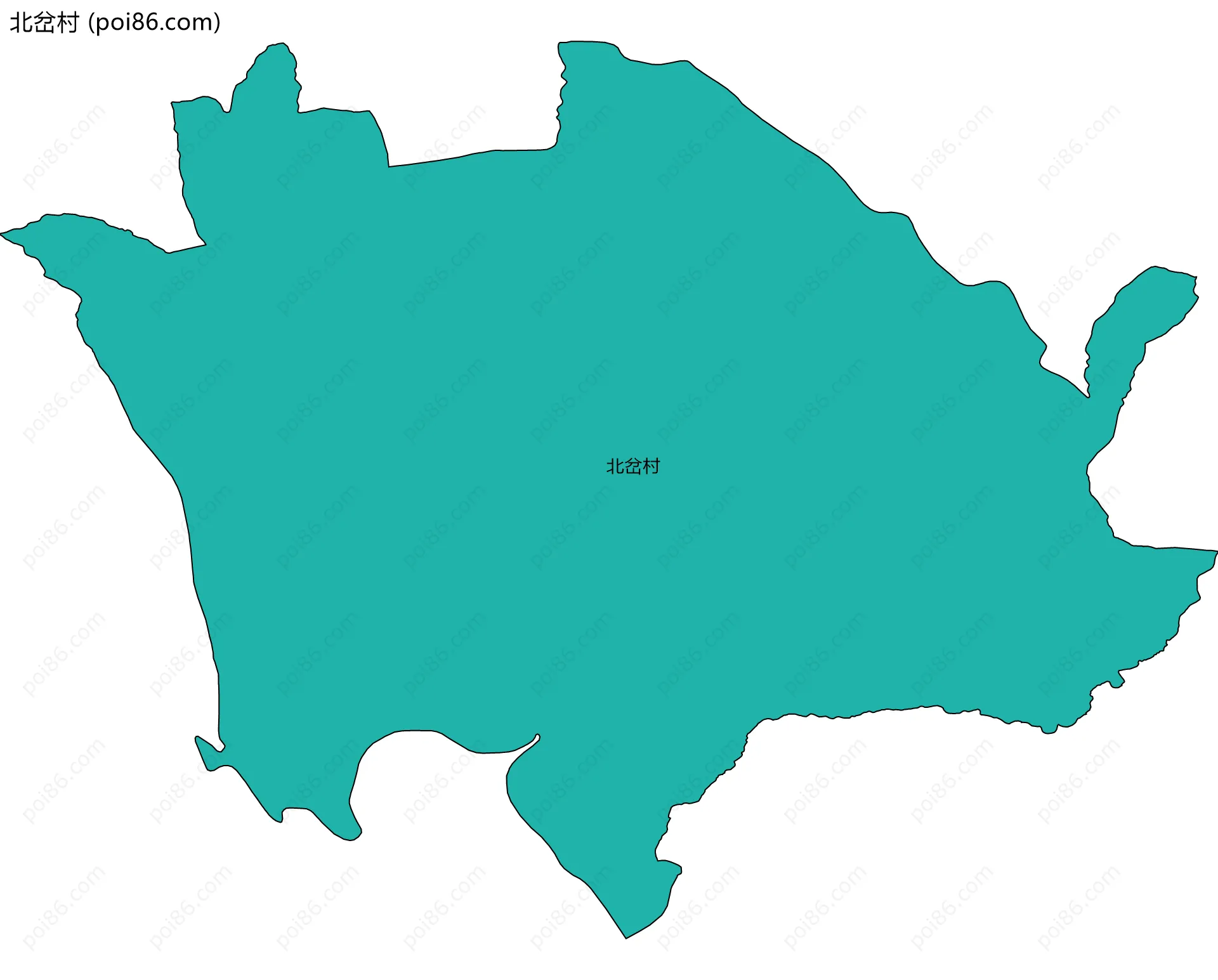 北岔村边界地图